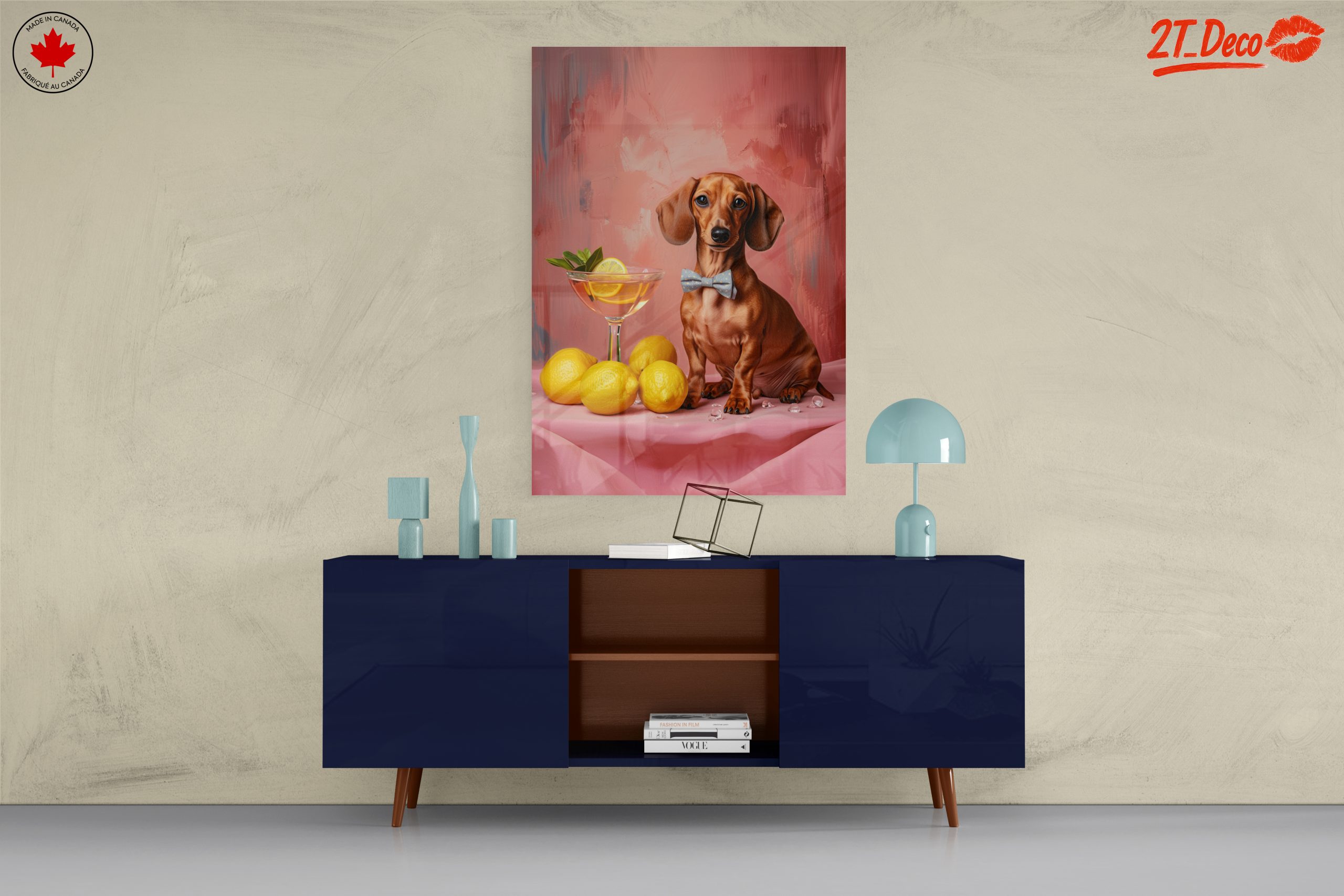 Charming Dachshund with Lemonade and Lemons - Image 8