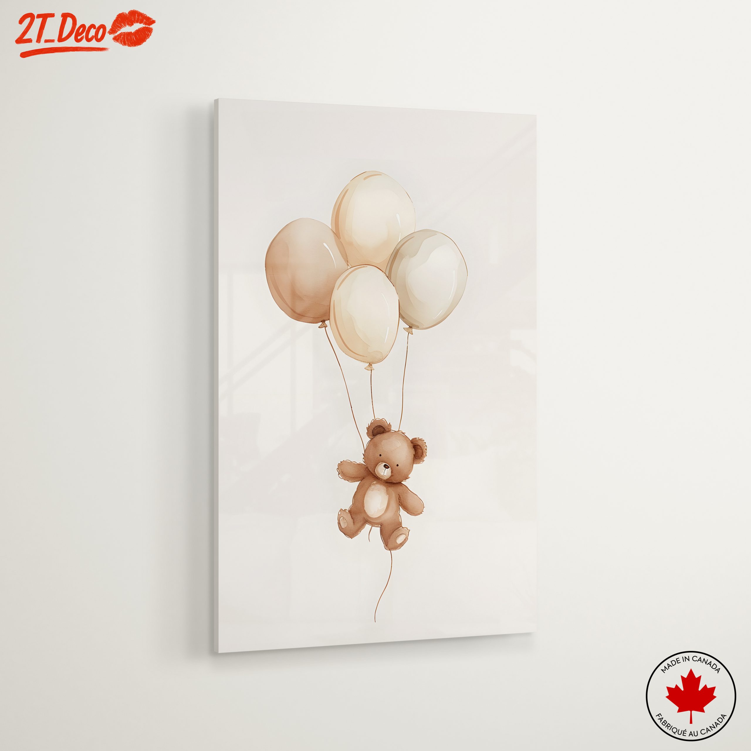 Whimsical Teddy Bear with Balloons - Image 6