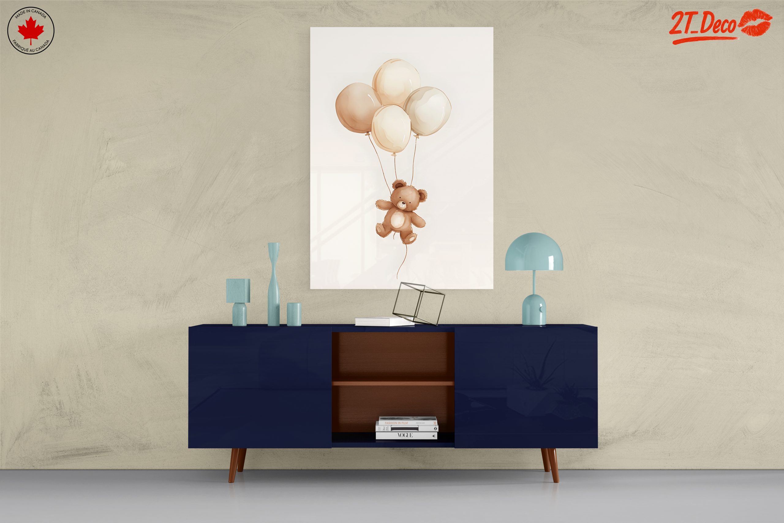 Whimsical Teddy Bear with Balloons - Image 8