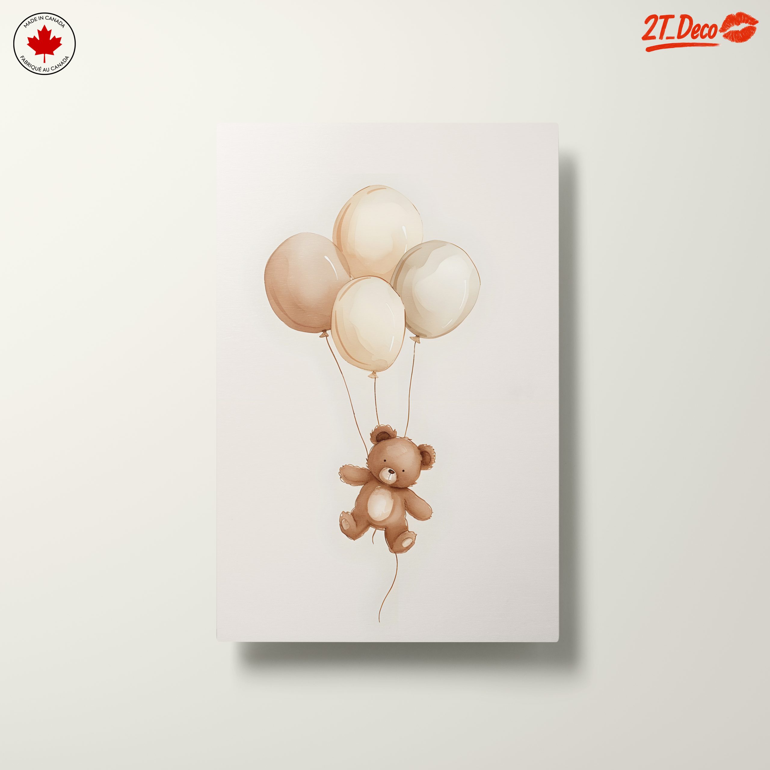 Whimsical Teddy Bear with Balloons - Image 10