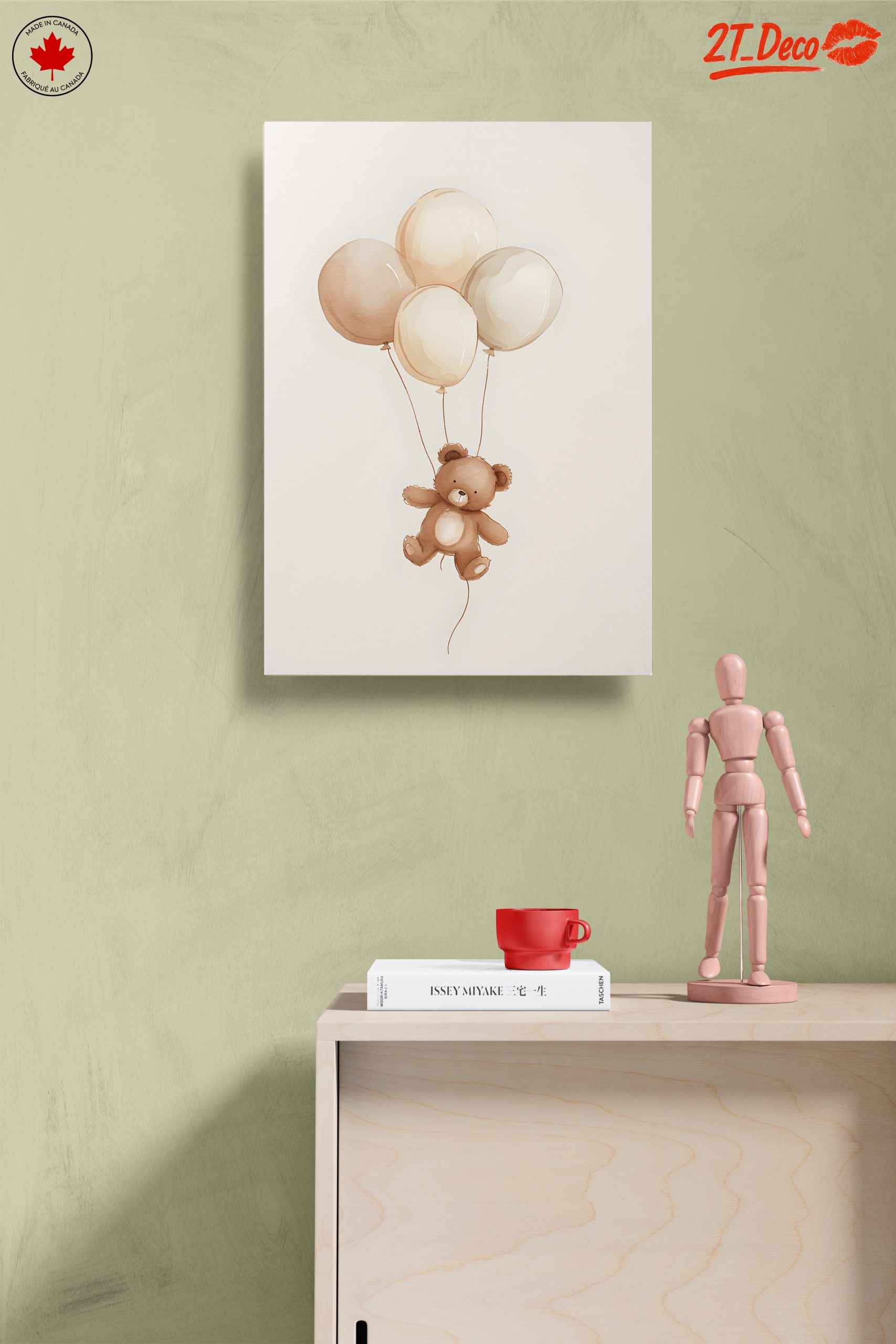 Whimsical Teddy Bear with Balloons - Image 14