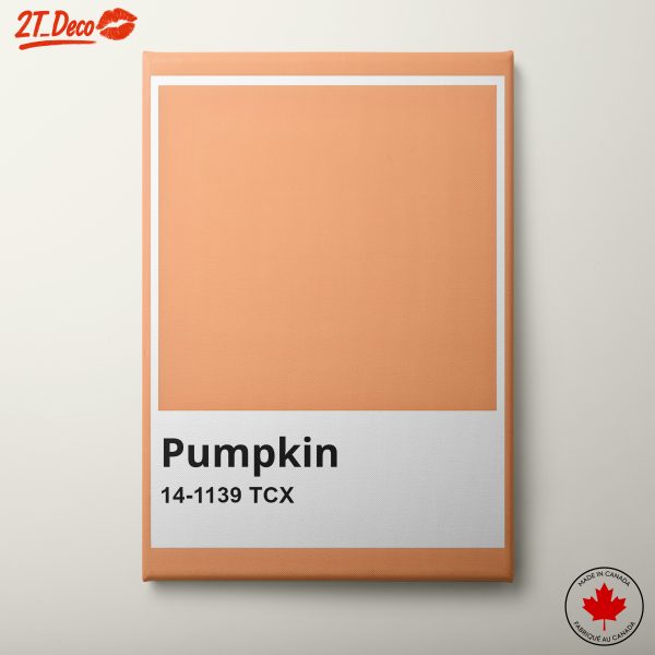 Vibrant Pumpkin Color Abstract Art