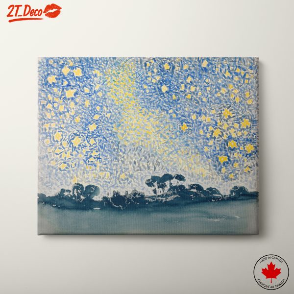 Starry Night Abstract Watercolor Artwork
