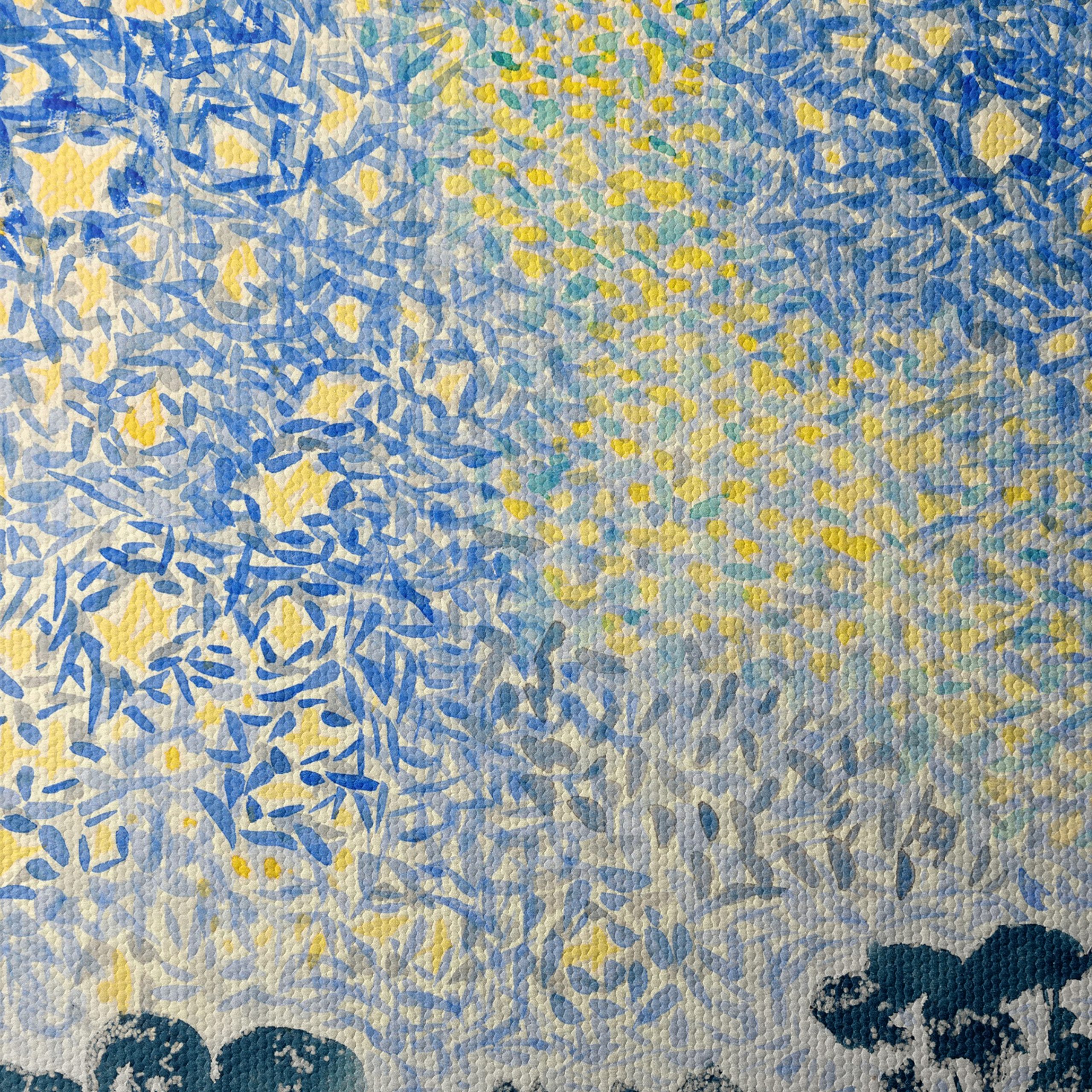 Starry Night Abstract Watercolor Artwork - Image 4