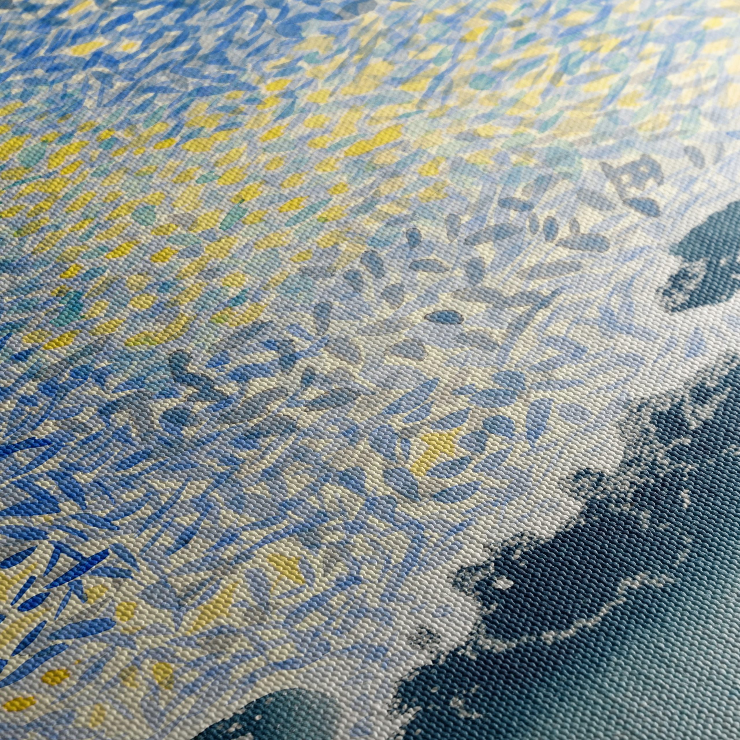 Starry Night Abstract Watercolor Artwork - Image 5