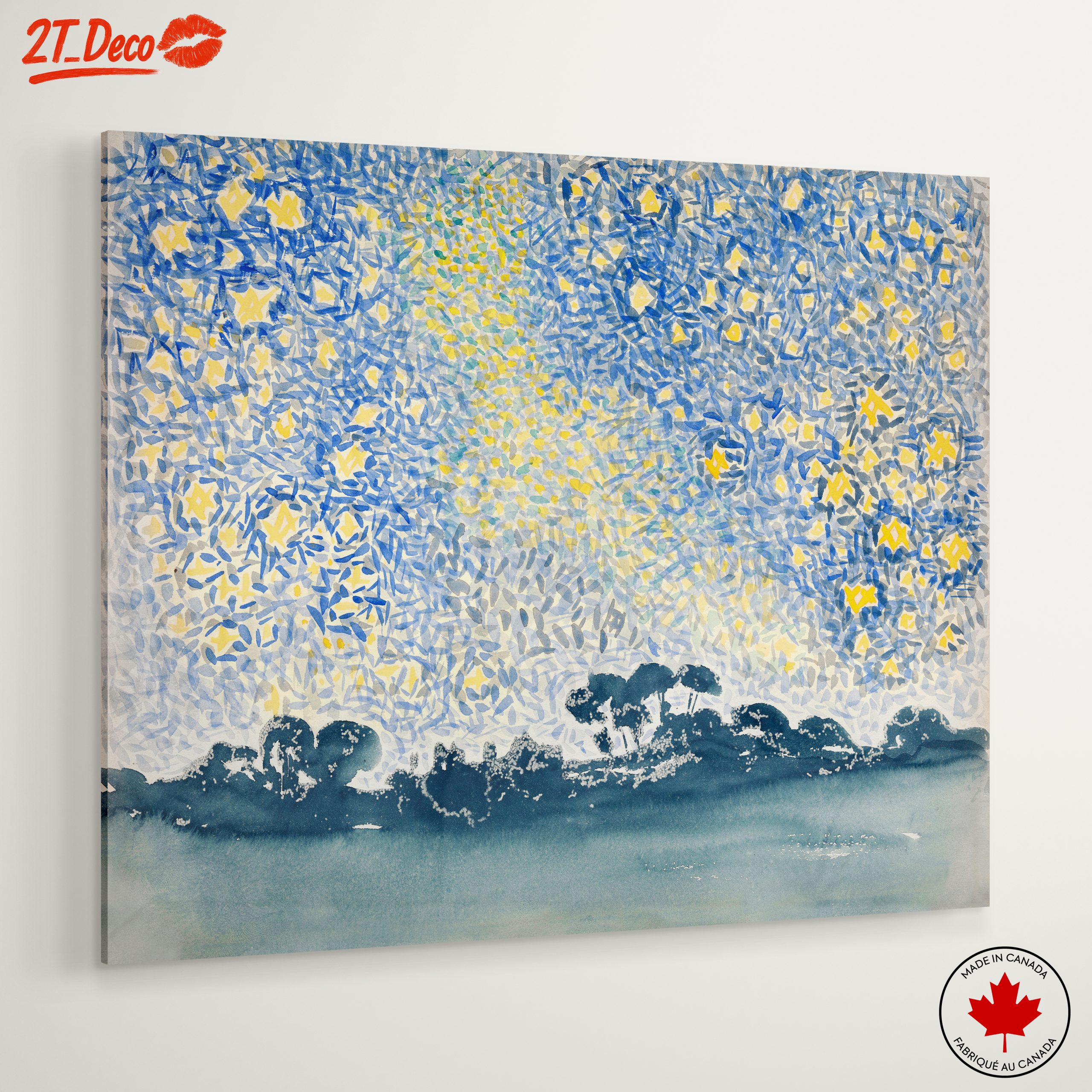 Starry Night Abstract Watercolor Artwork - Image 6