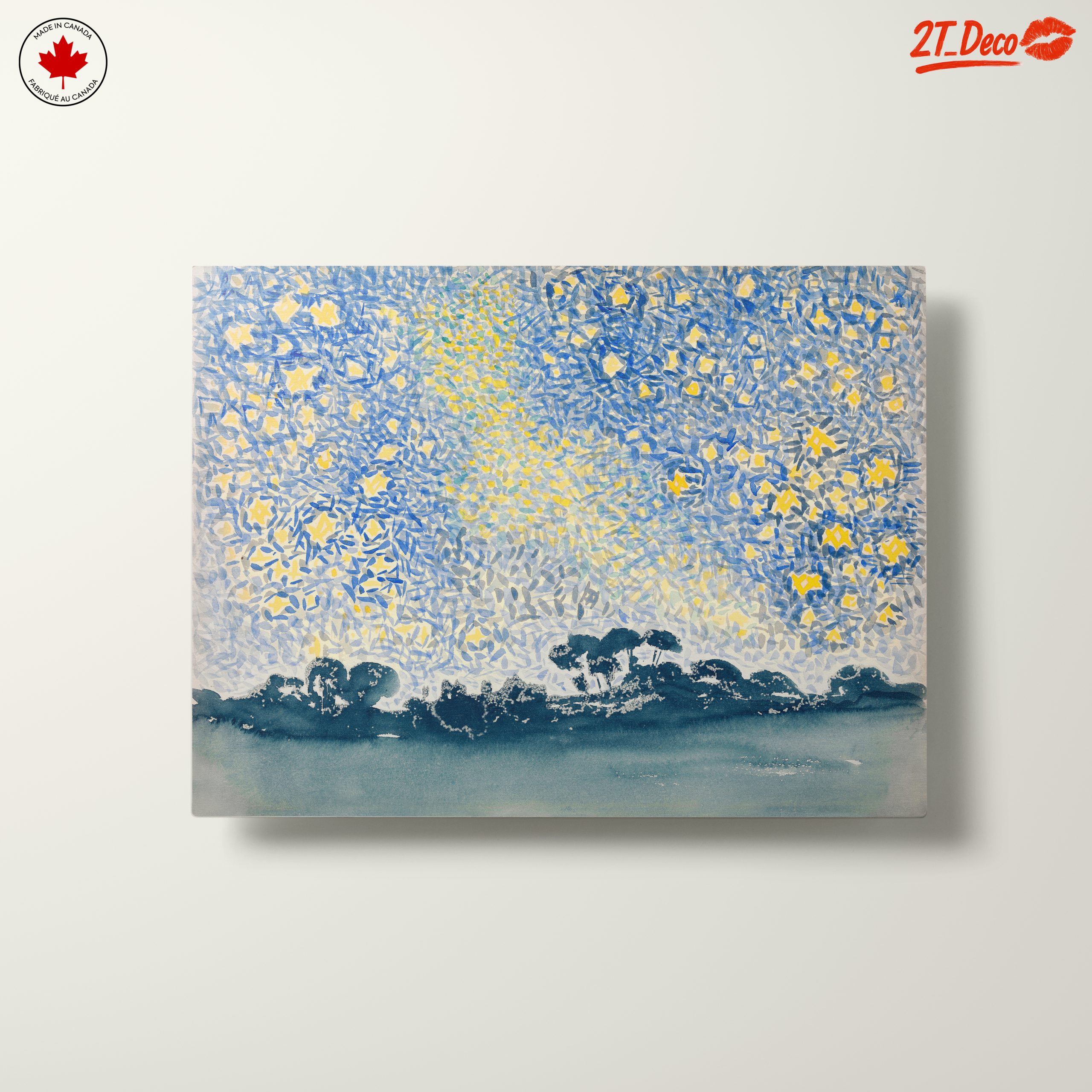 Starry Night Abstract Watercolor Artwork - Image 10