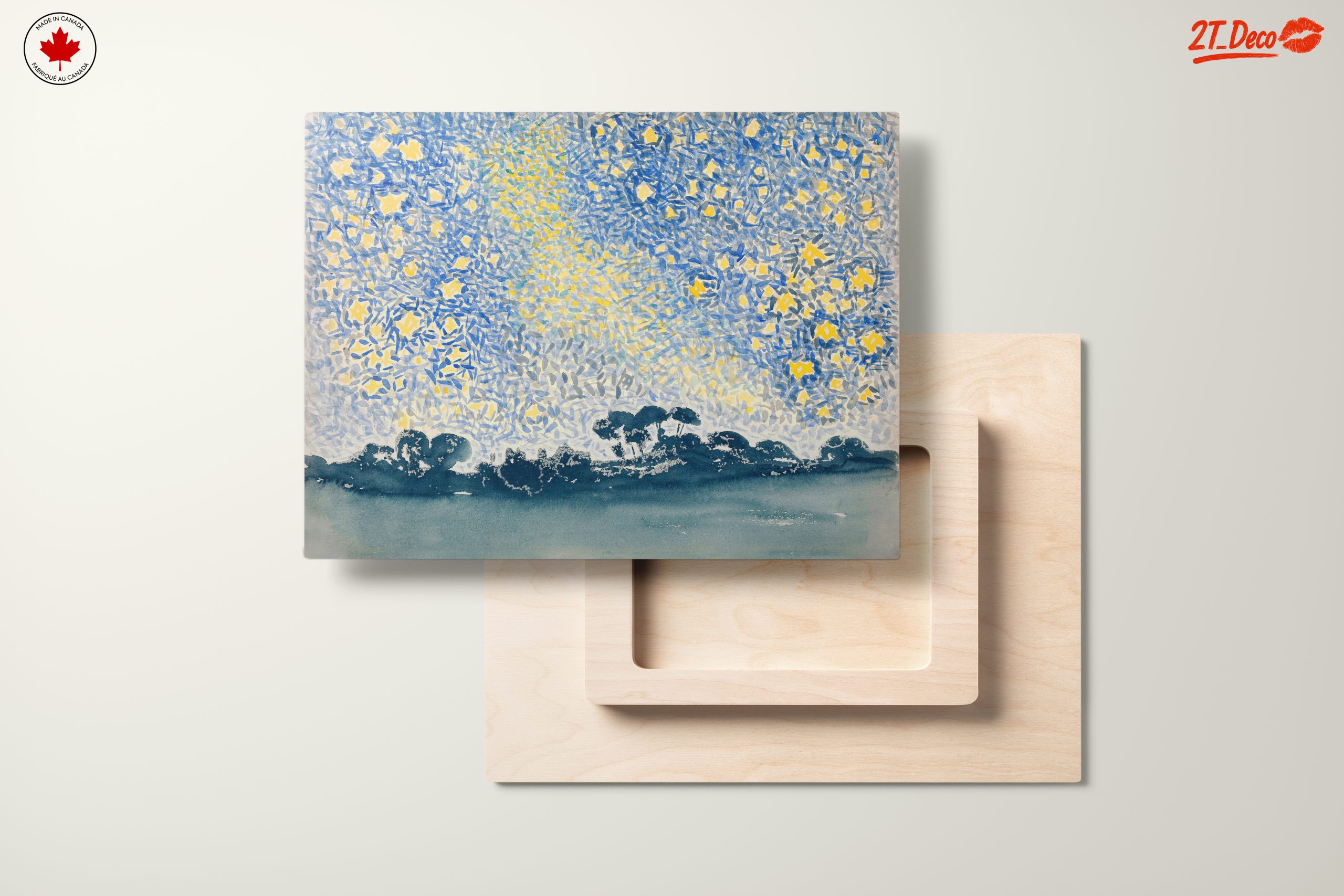Starry Night Abstract Watercolor Artwork - Image 11