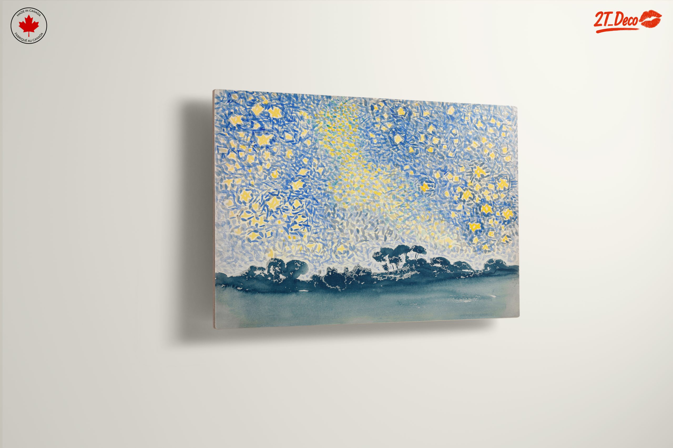 Starry Night Abstract Watercolor Artwork - Image 13