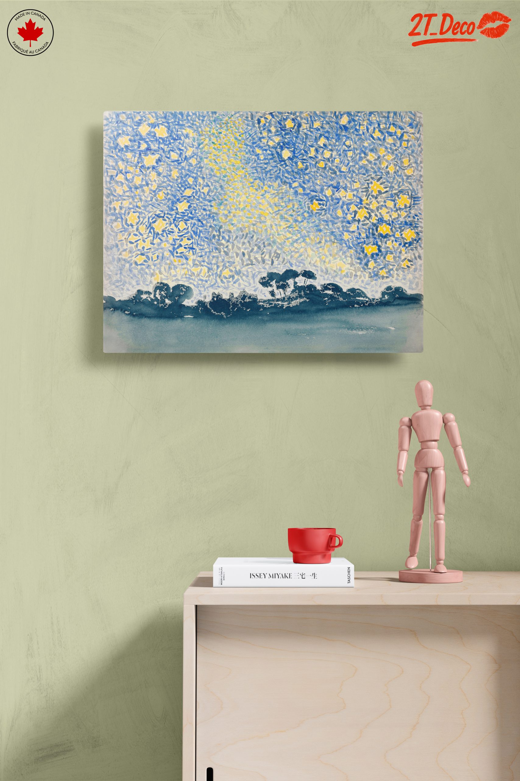 Starry Night Abstract Watercolor Artwork - Image 14