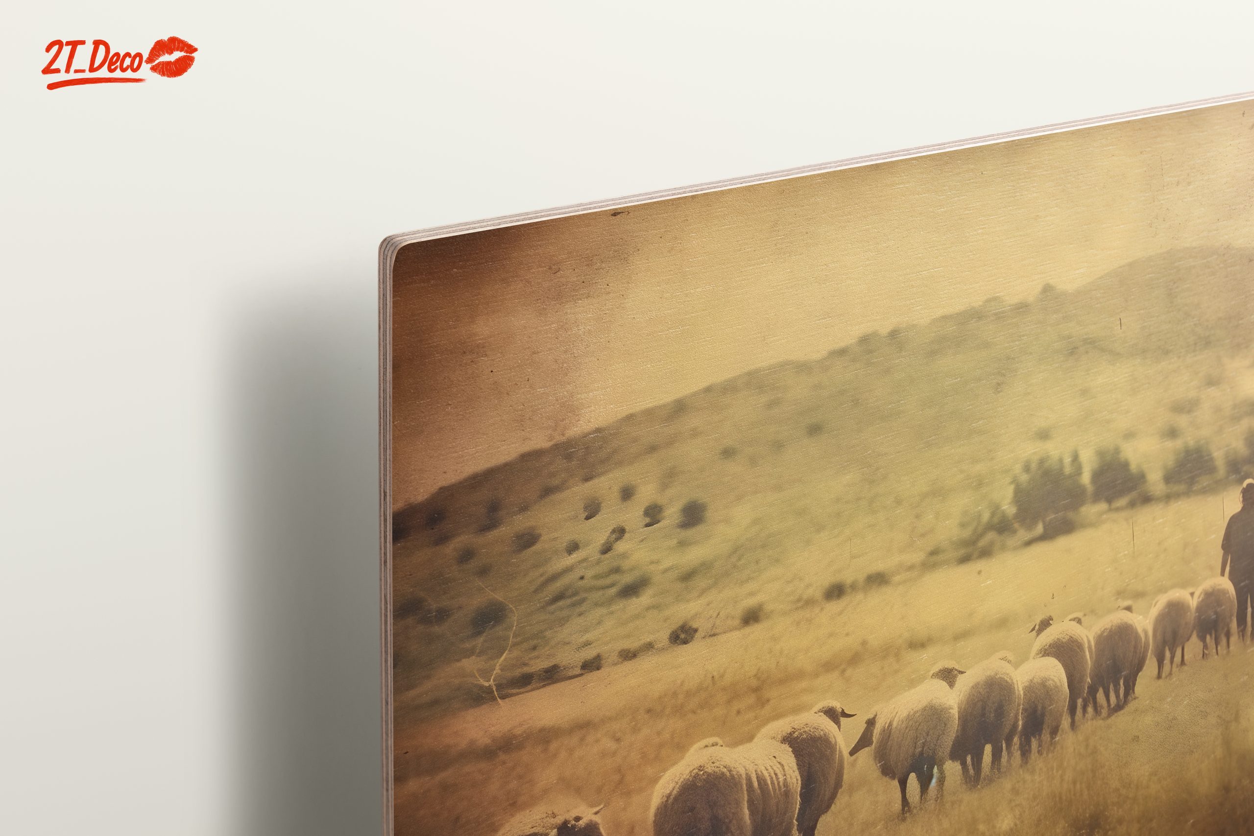 Shepherd With Sheep in Pastoral Landscape - Image 15