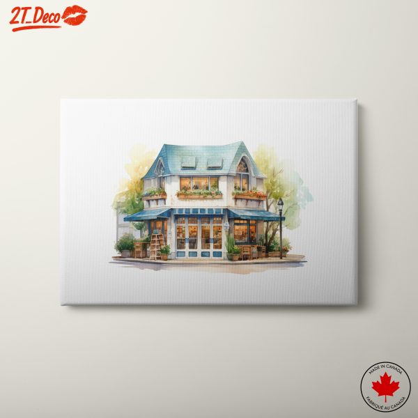 Charming Café Scene Art for Your Wall