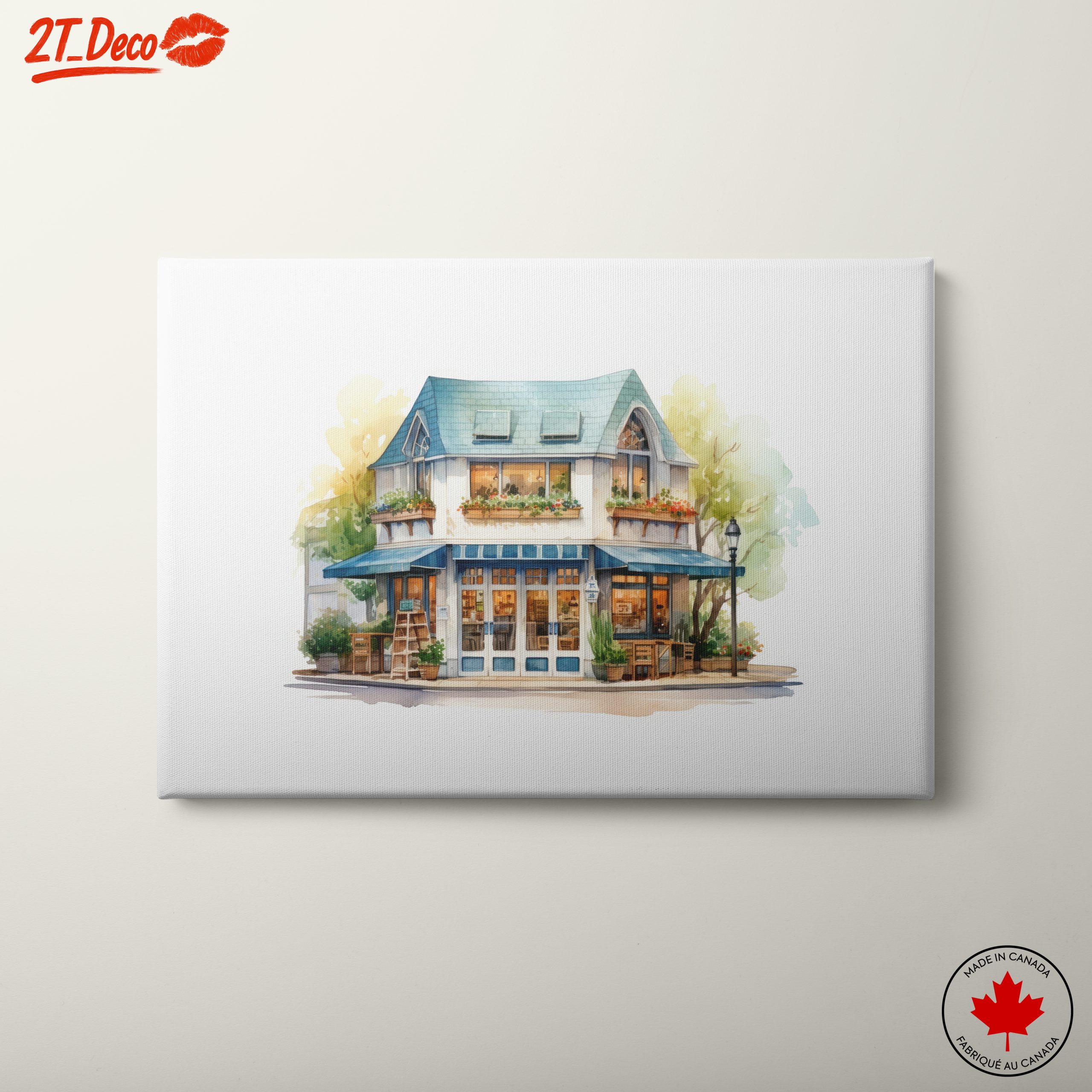 Charming Café Scene Art for Your Wall