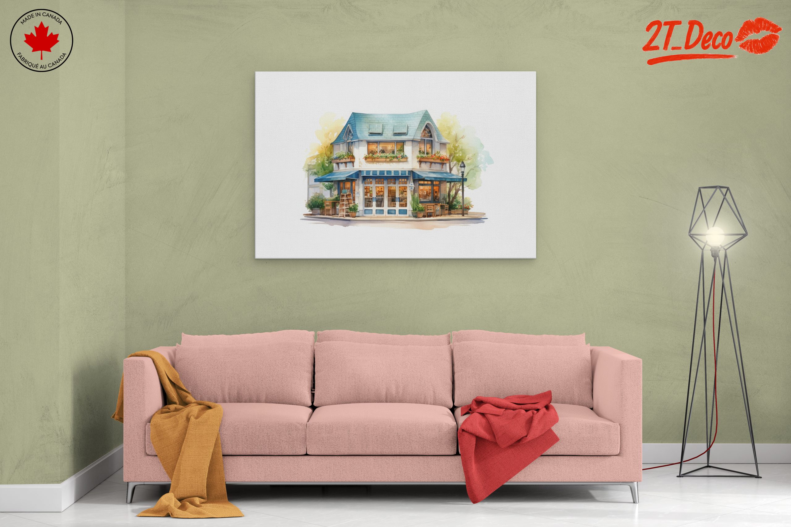 Charming Café Scene Art for Your Wall - Image 2