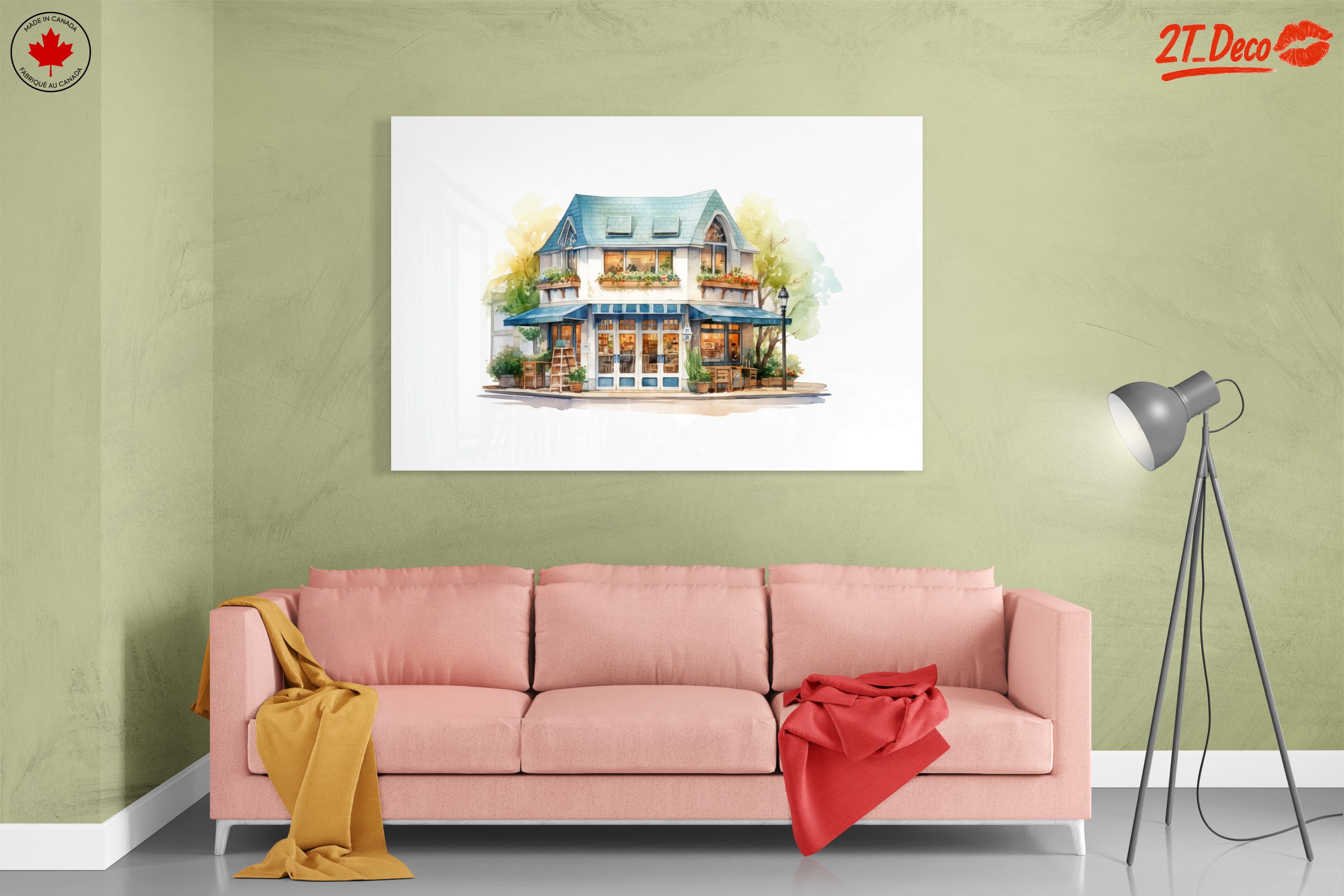 Charming Café Scene Art for Your Wall - Image 7