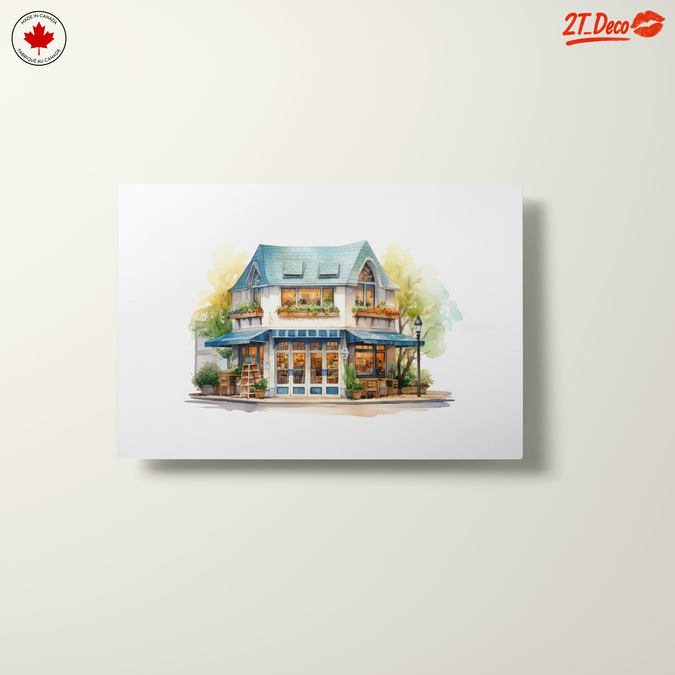 Charming Café Scene Art for Your Wall - Image 10