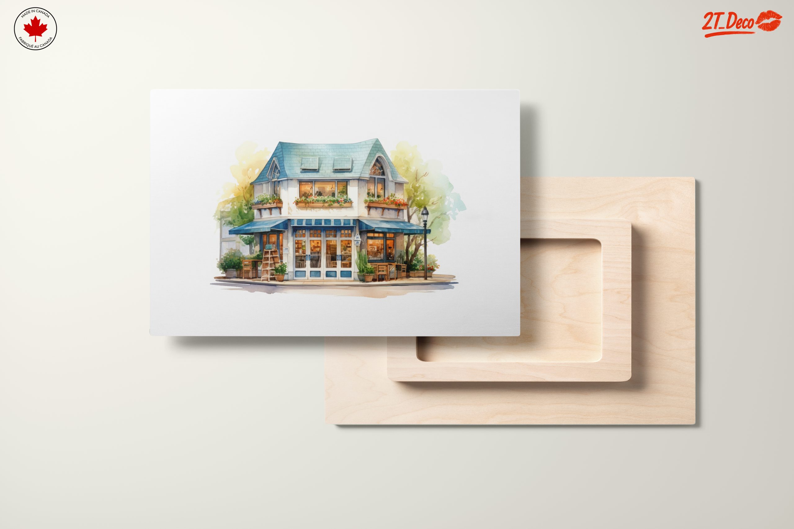Charming Café Scene Art for Your Wall - Image 11