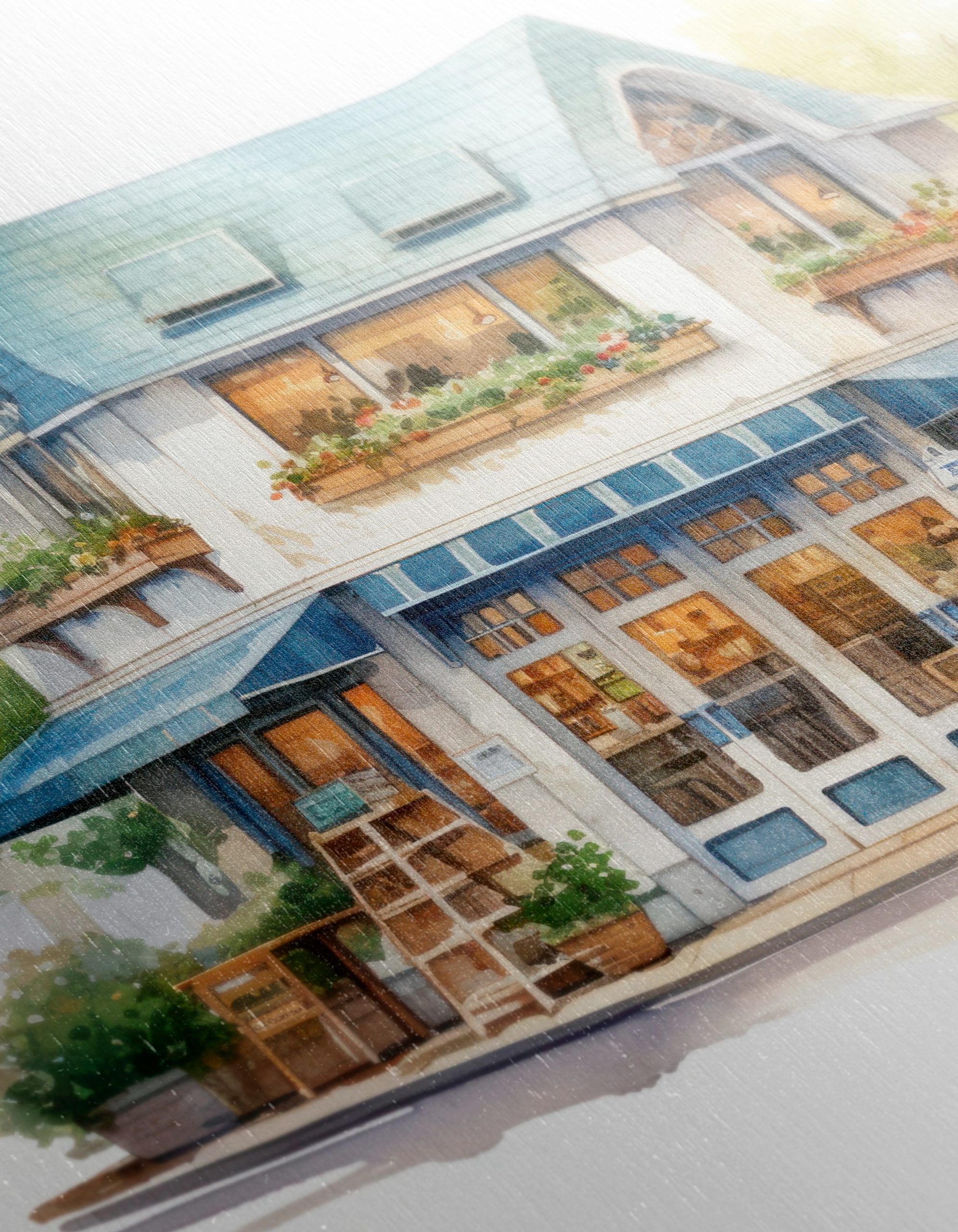 Charming Café Scene Art for Your Wall - Image 12
