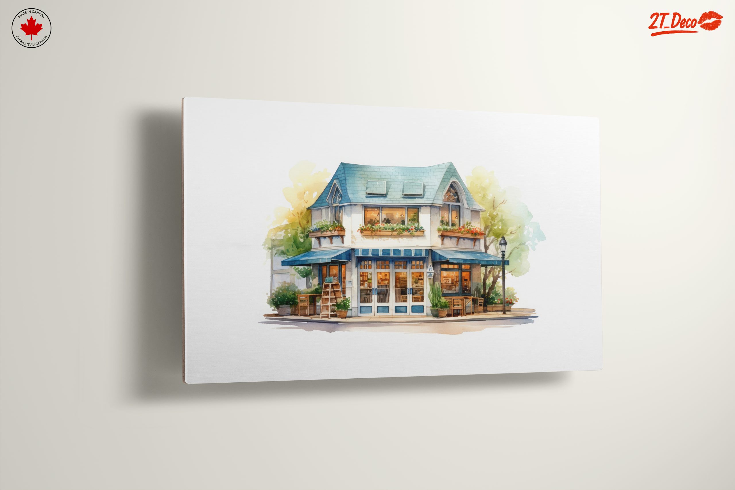 Charming Café Scene Art for Your Wall - Image 13