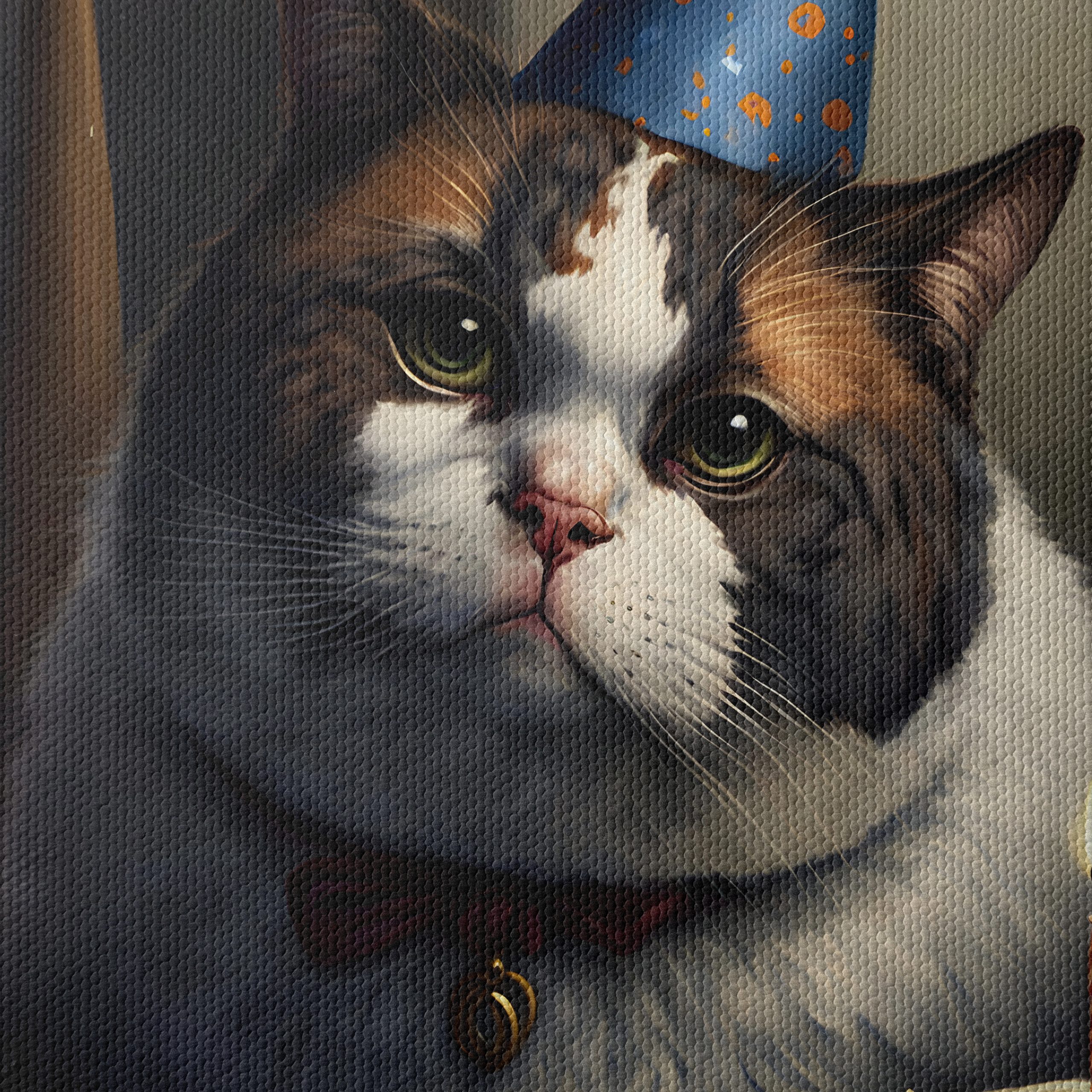 Adorable Cat Birthday Celebration Artwork - Image 4