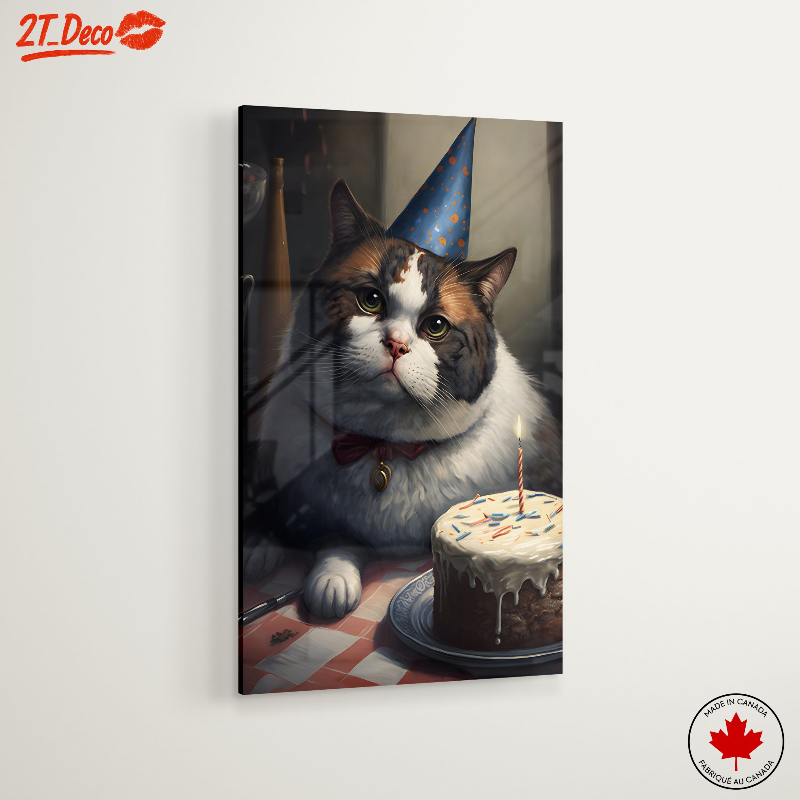 Adorable Cat Birthday Celebration Artwork - Image 6