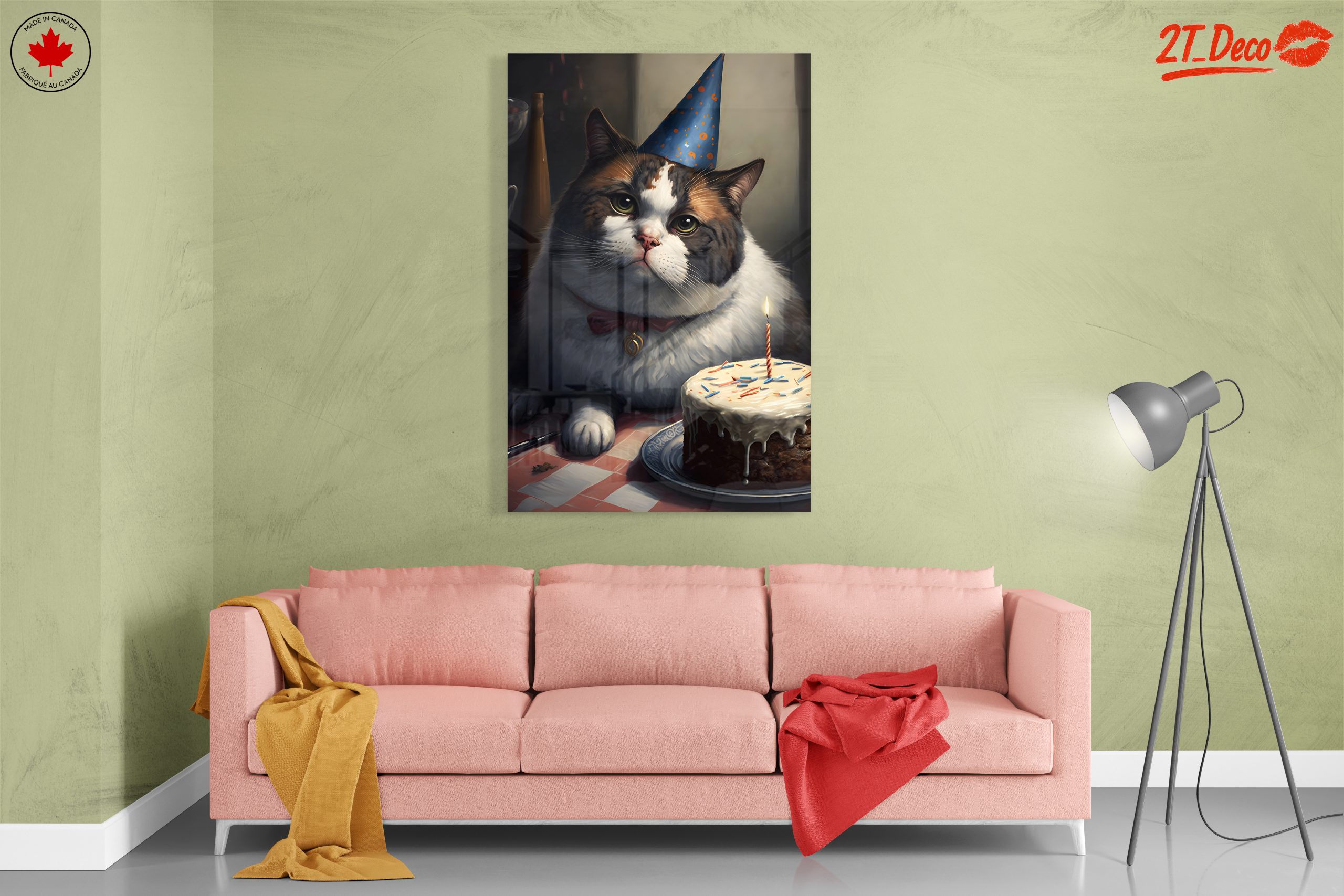 Adorable Cat Birthday Celebration Artwork - Image 7