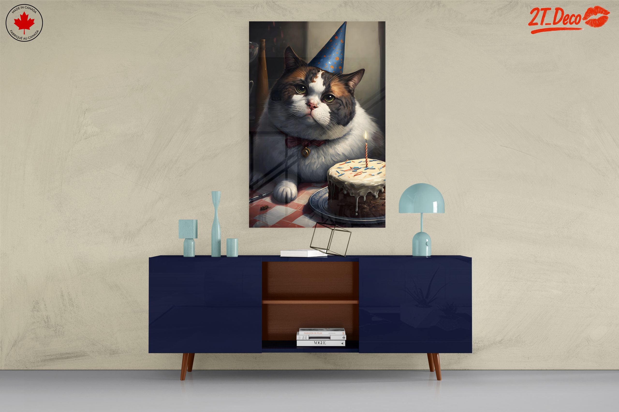Adorable Cat Birthday Celebration Artwork - Image 8