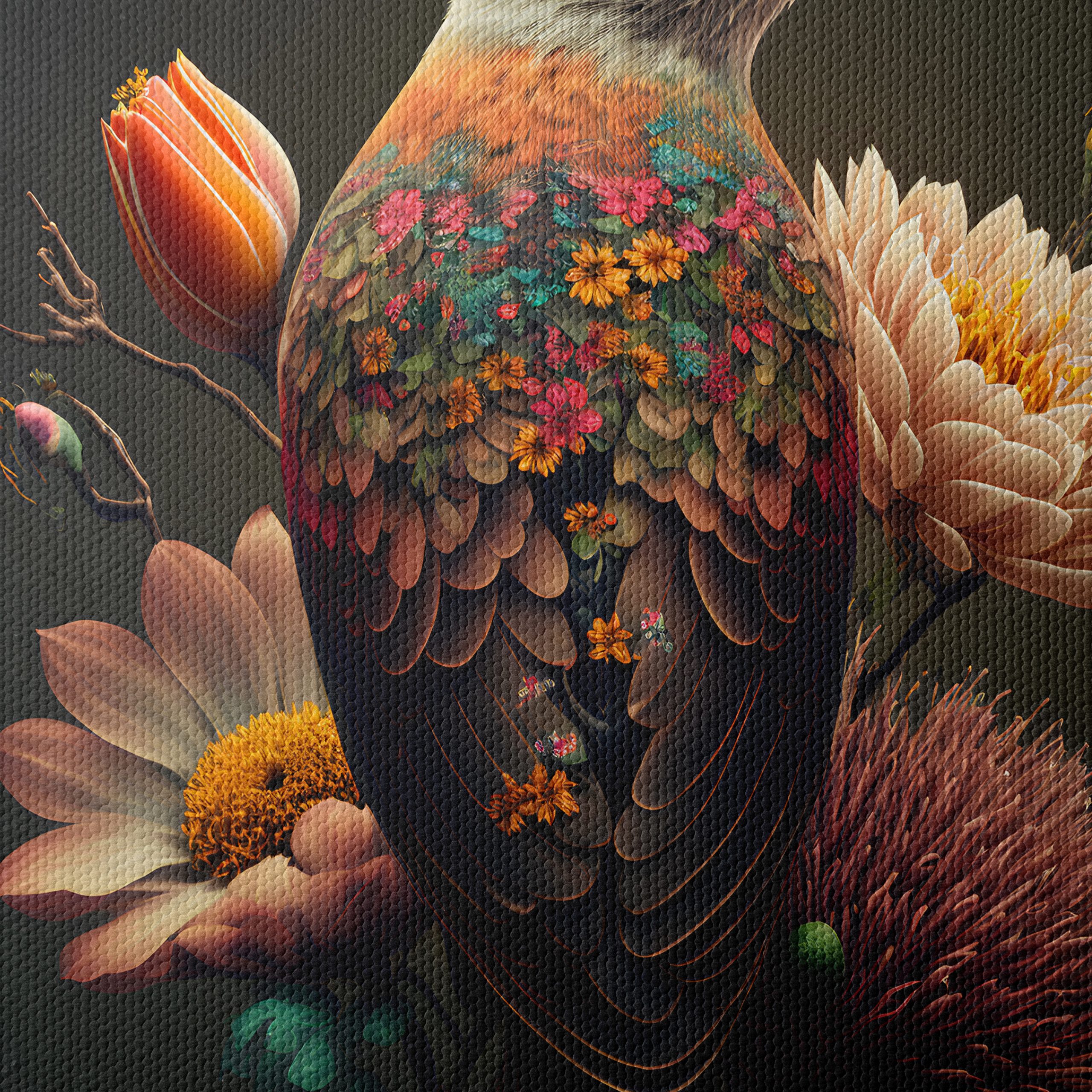 Colorful Botanical Bird Artwork - Image 4