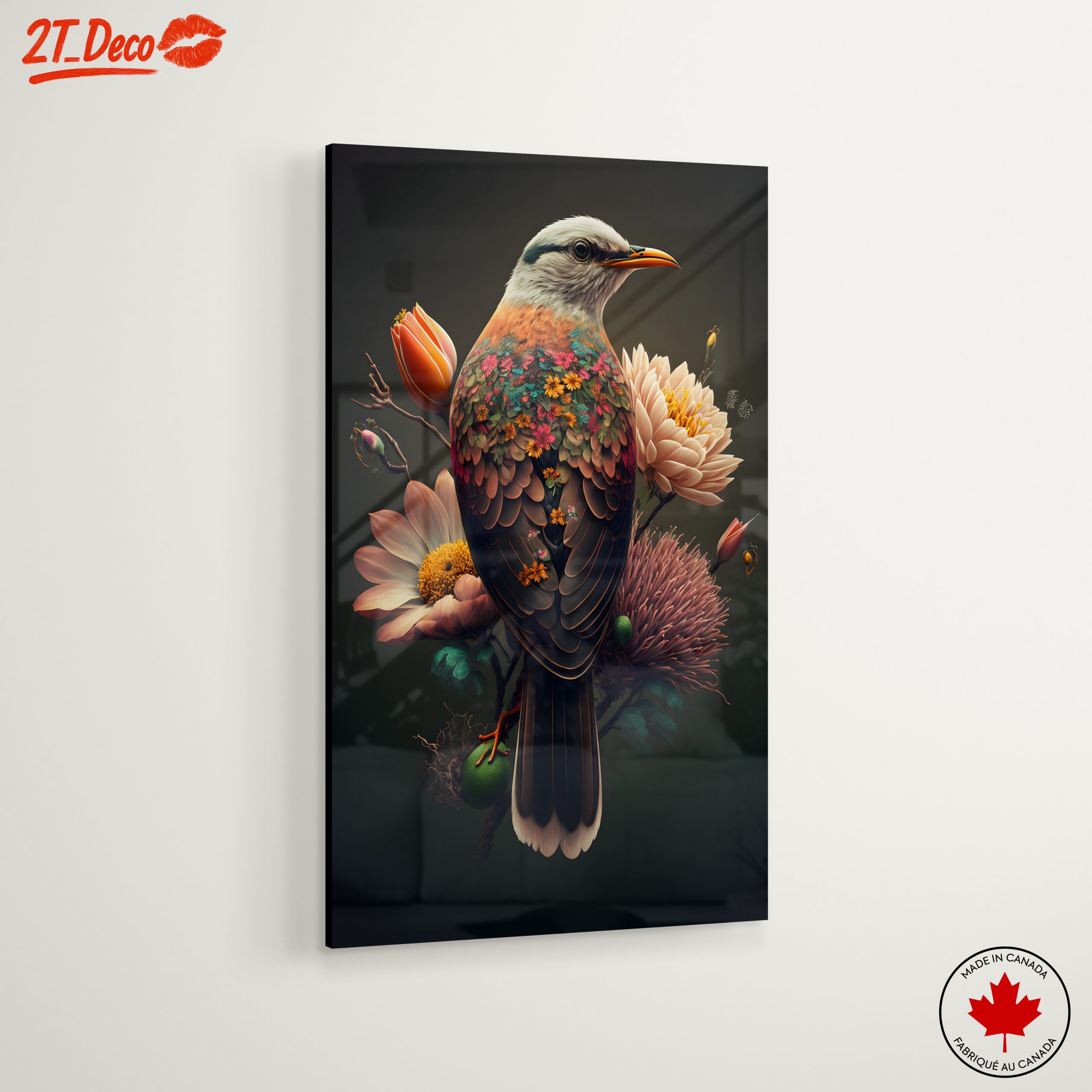 Colorful Botanical Bird Artwork - Image 6