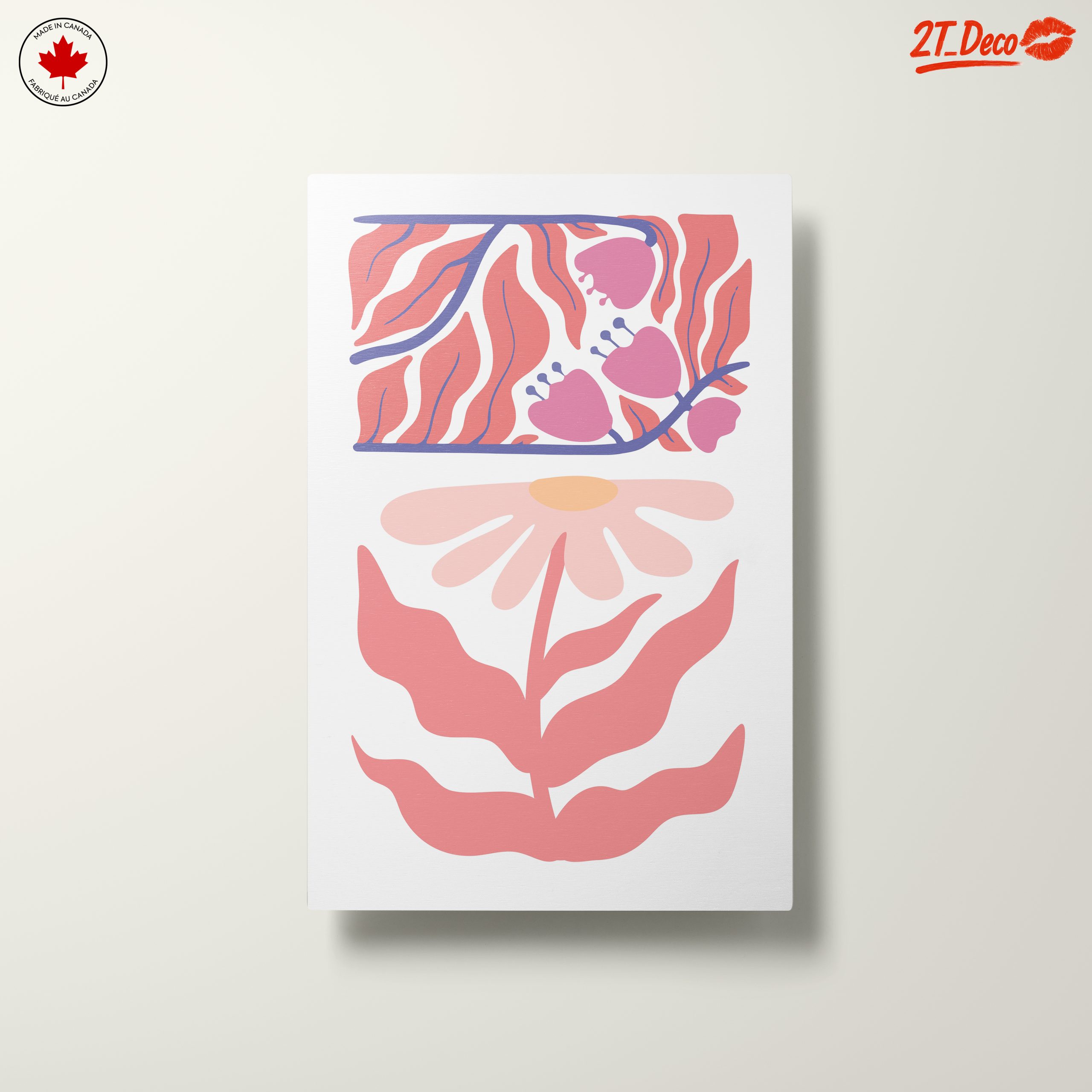 Stylized Floral Design with Leaves and Flowers - Image 10