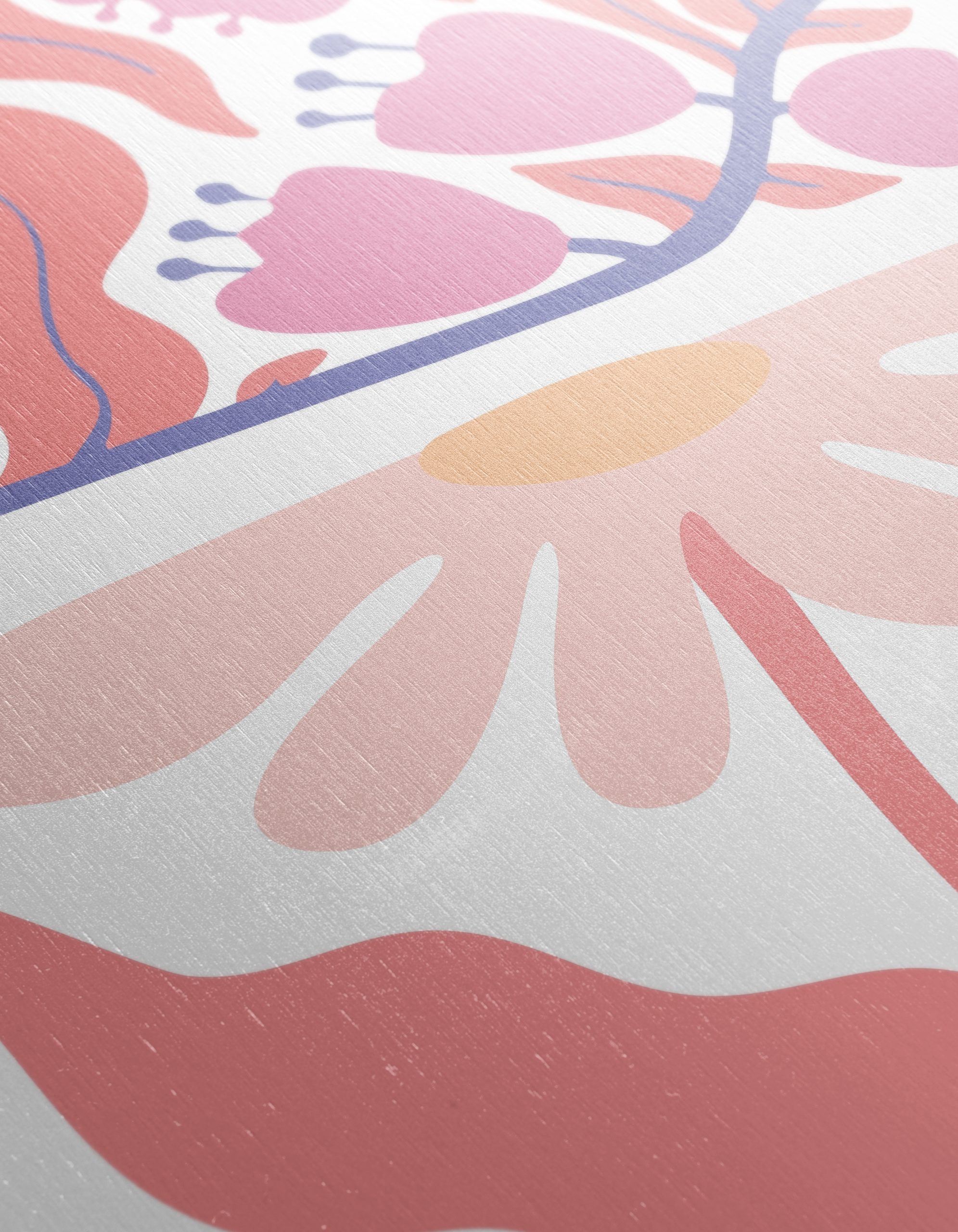 Stylized Floral Design with Leaves and Flowers - Image 12