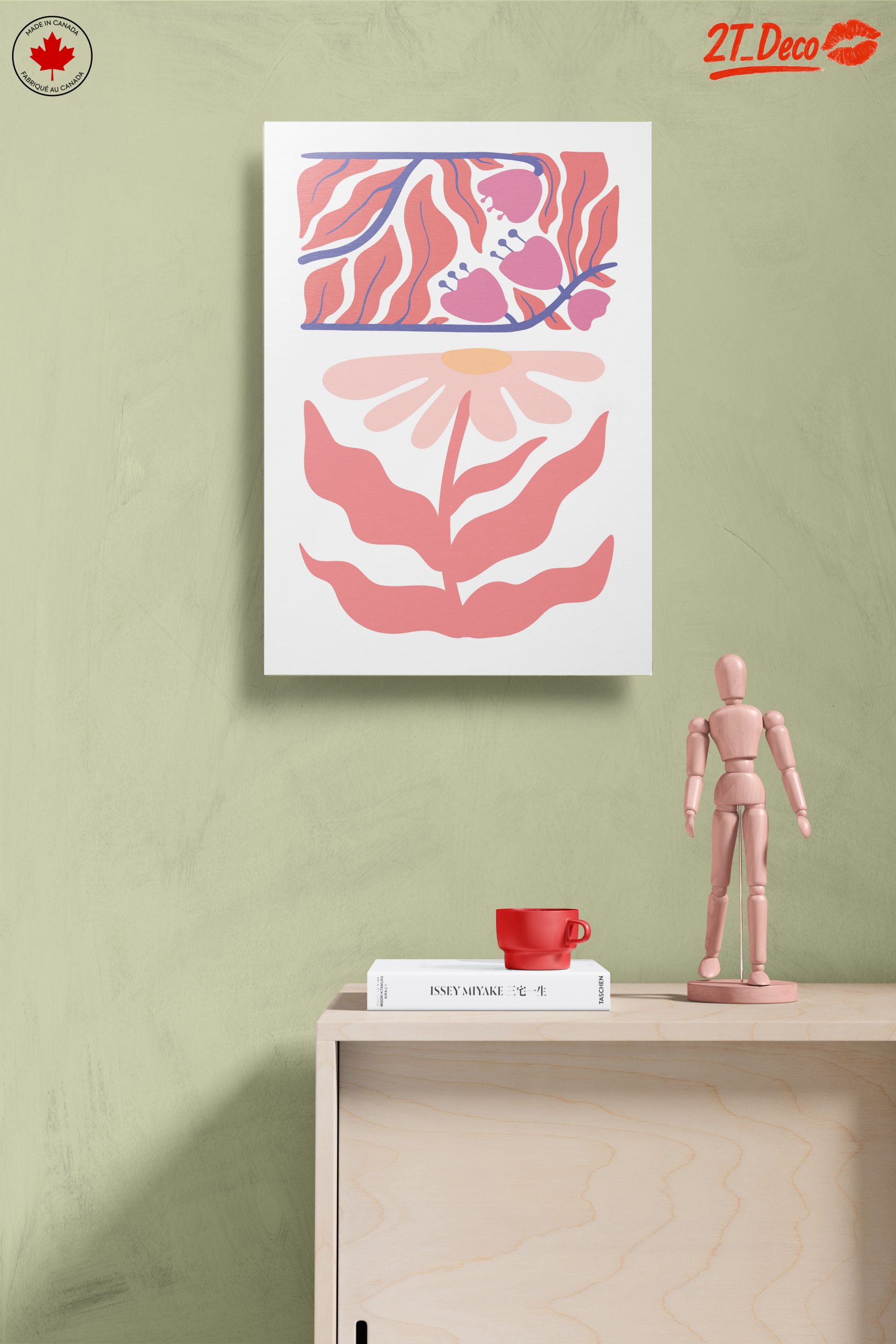 Stylized Floral Design with Leaves and Flowers - Image 14