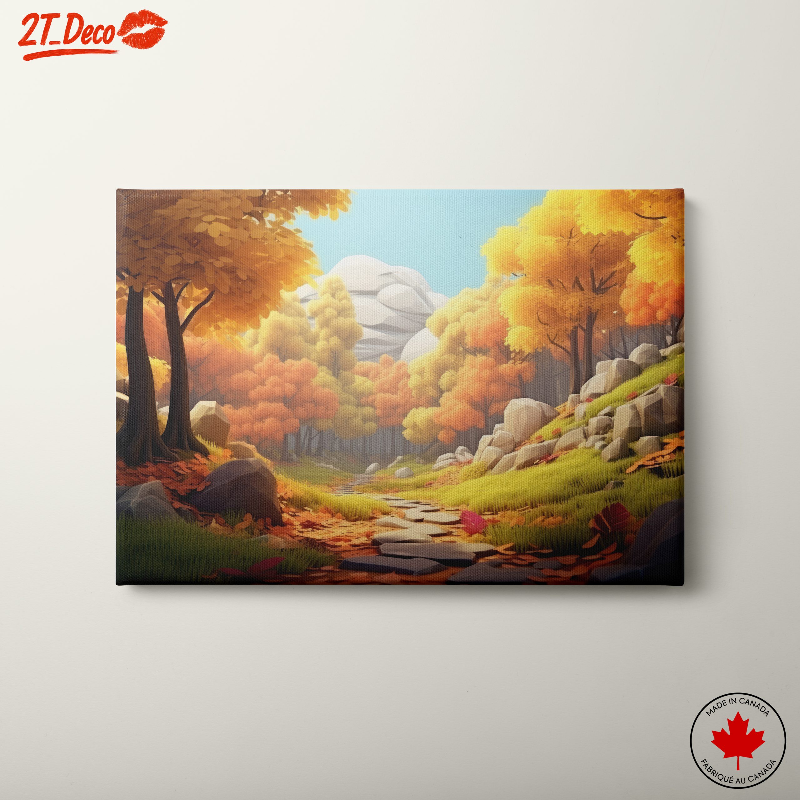 Autumn Forest Landscape with Vibrant Foliage