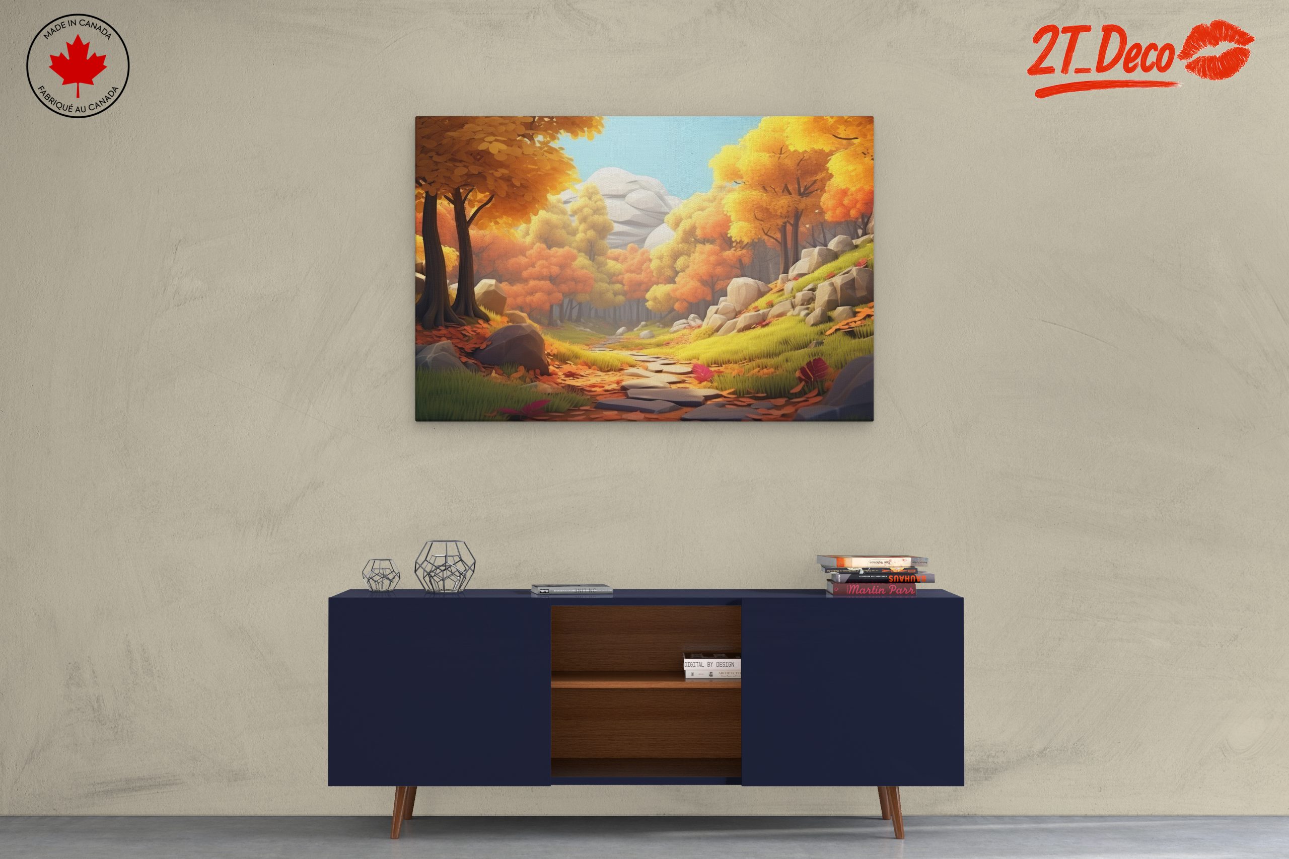 Autumn Forest Landscape with Vibrant Foliage - Image 3