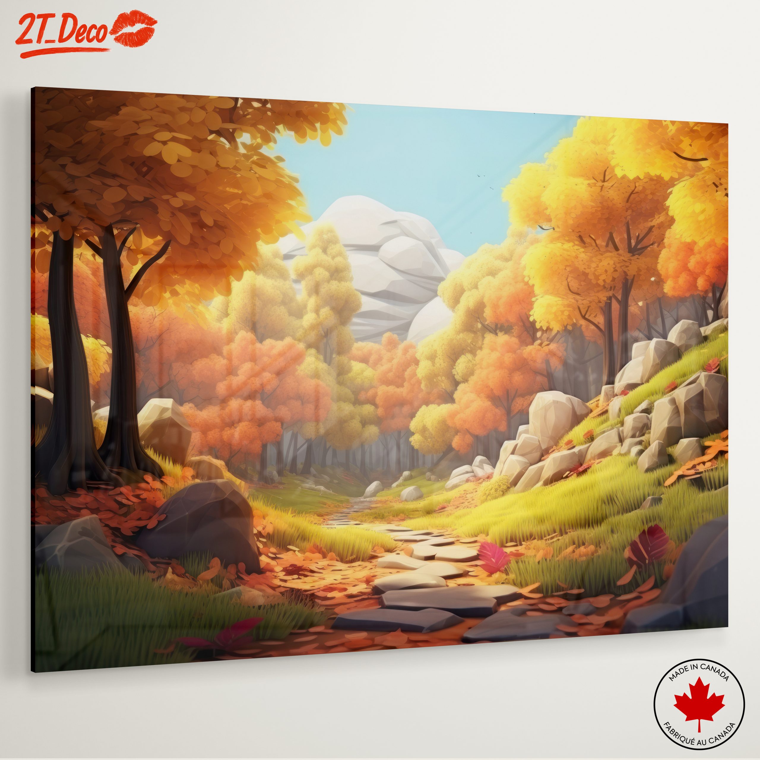 Autumn Forest Landscape with Vibrant Foliage - Image 6
