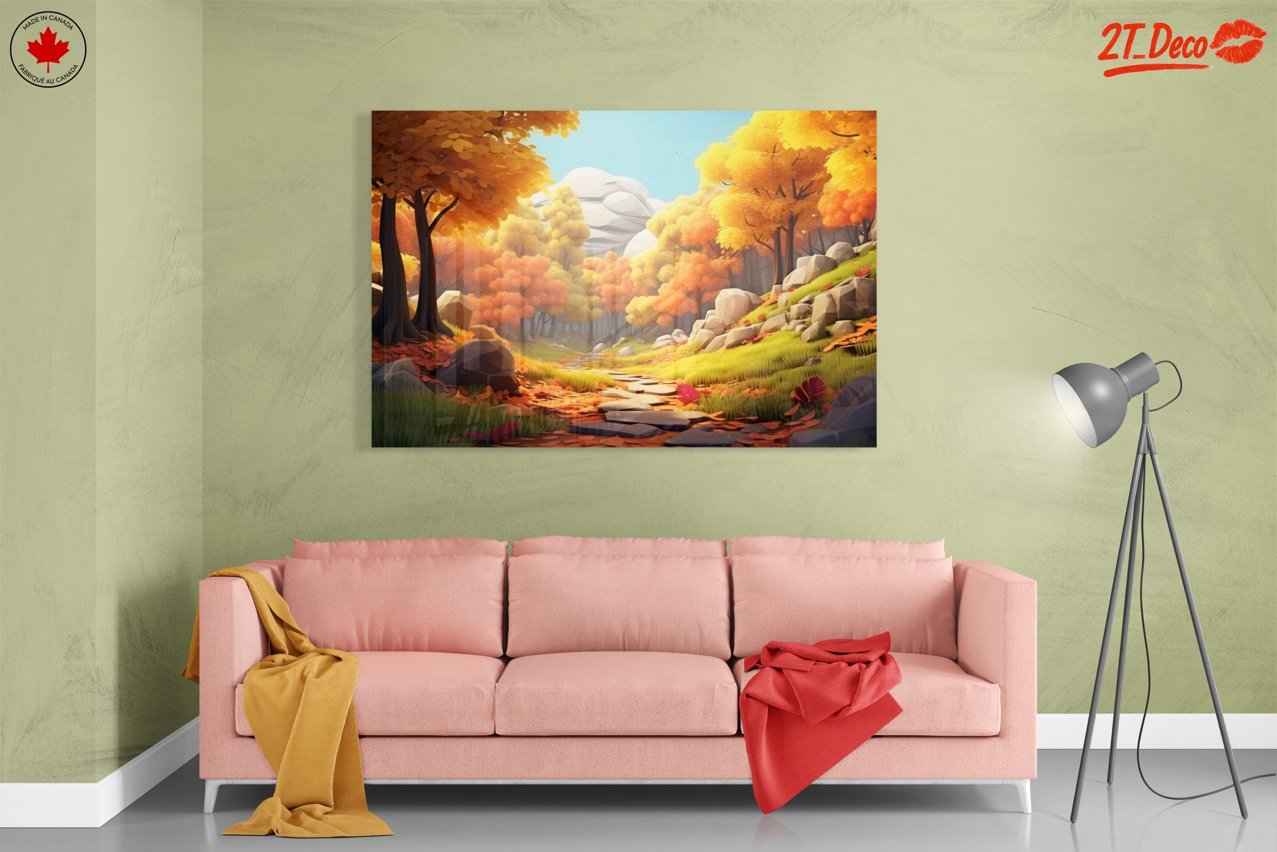 Autumn Forest Landscape with Vibrant Foliage - Image 7
