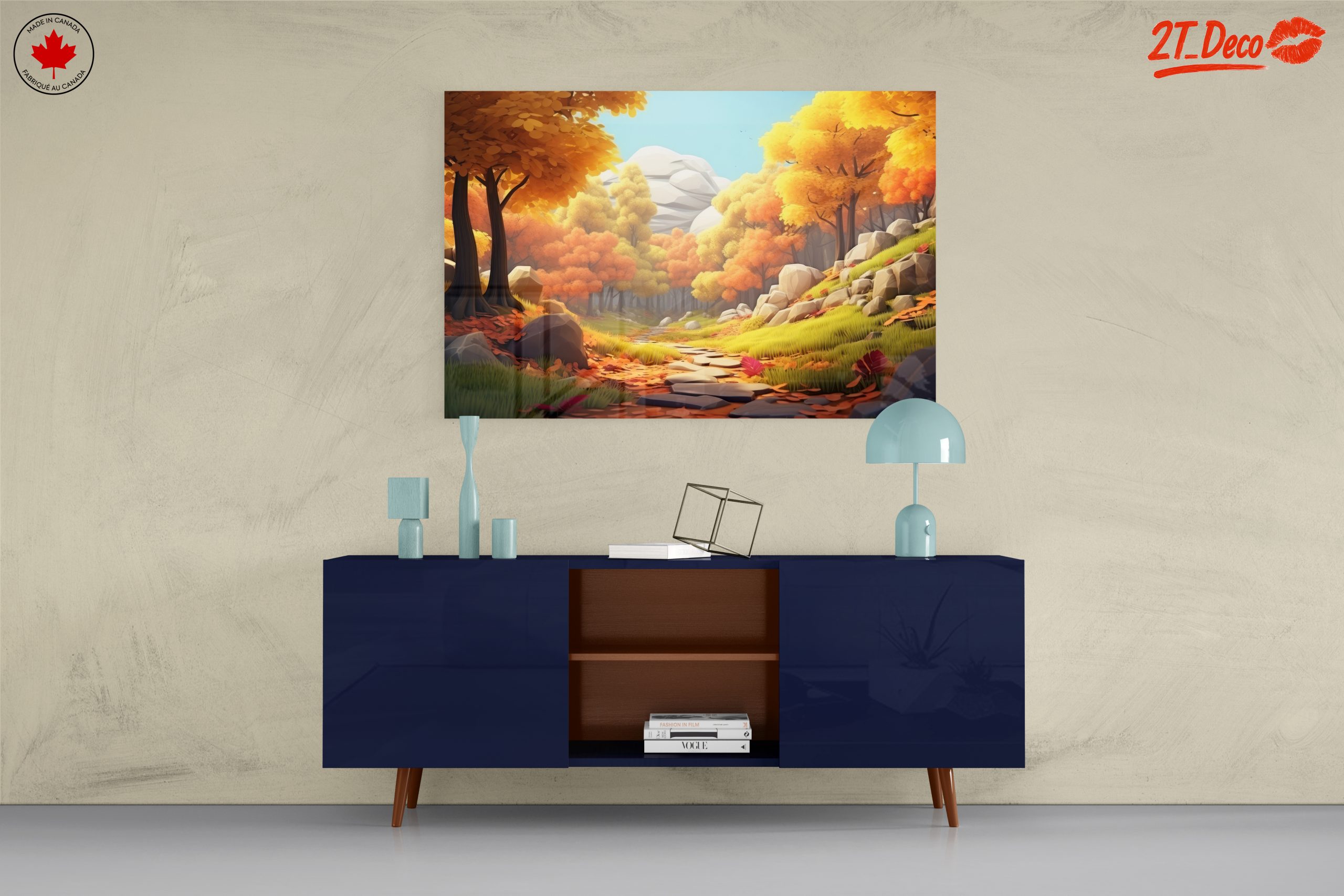 Autumn Forest Landscape with Vibrant Foliage - Image 8