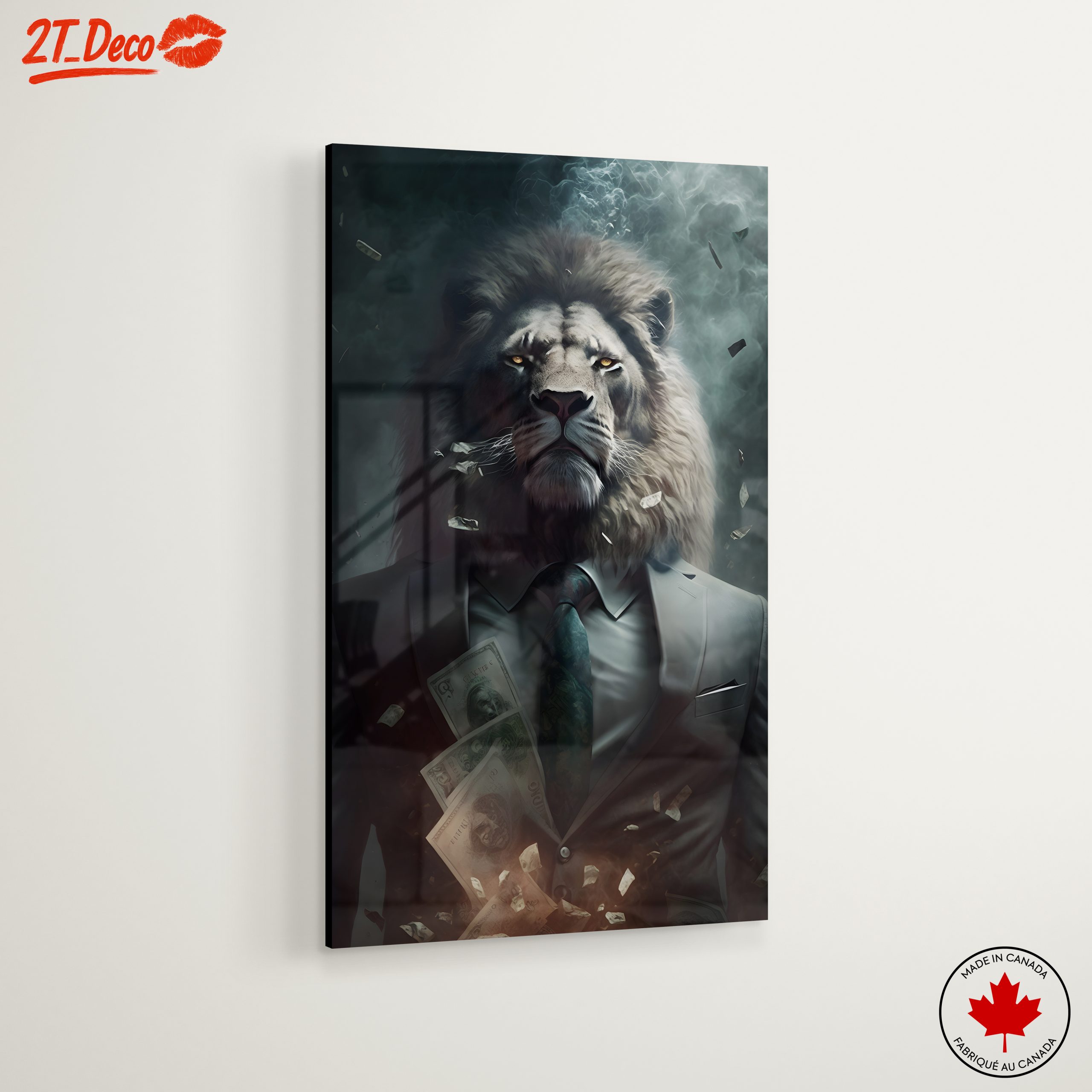 Majestic Lion in a Suit with Money - Image 6
