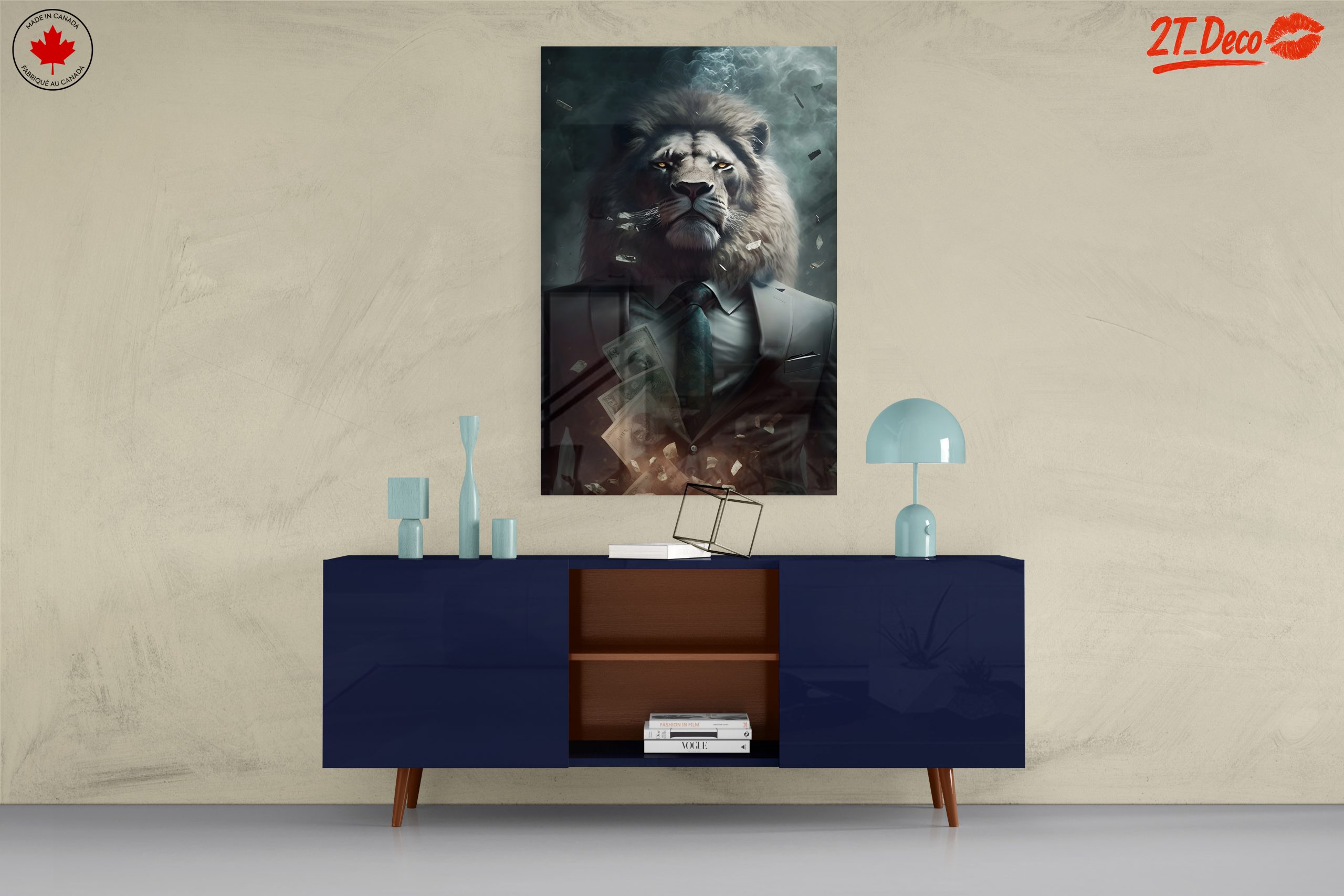 Majestic Lion in a Suit with Money - Image 8