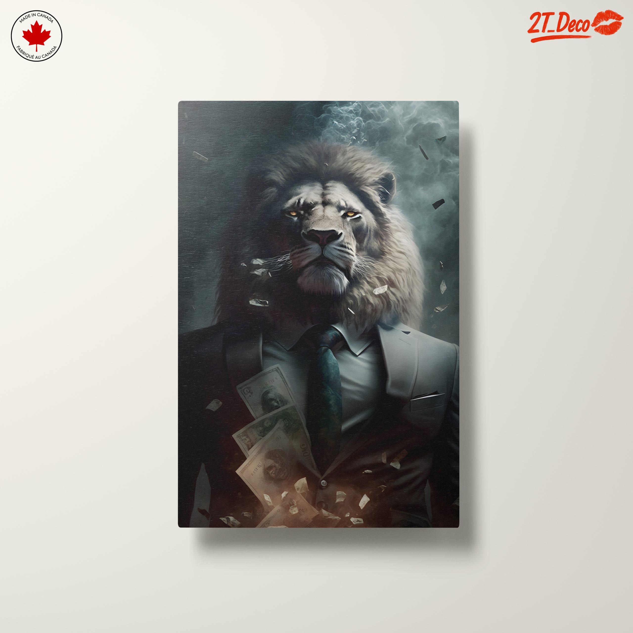 Majestic Lion in a Suit with Money - Image 10