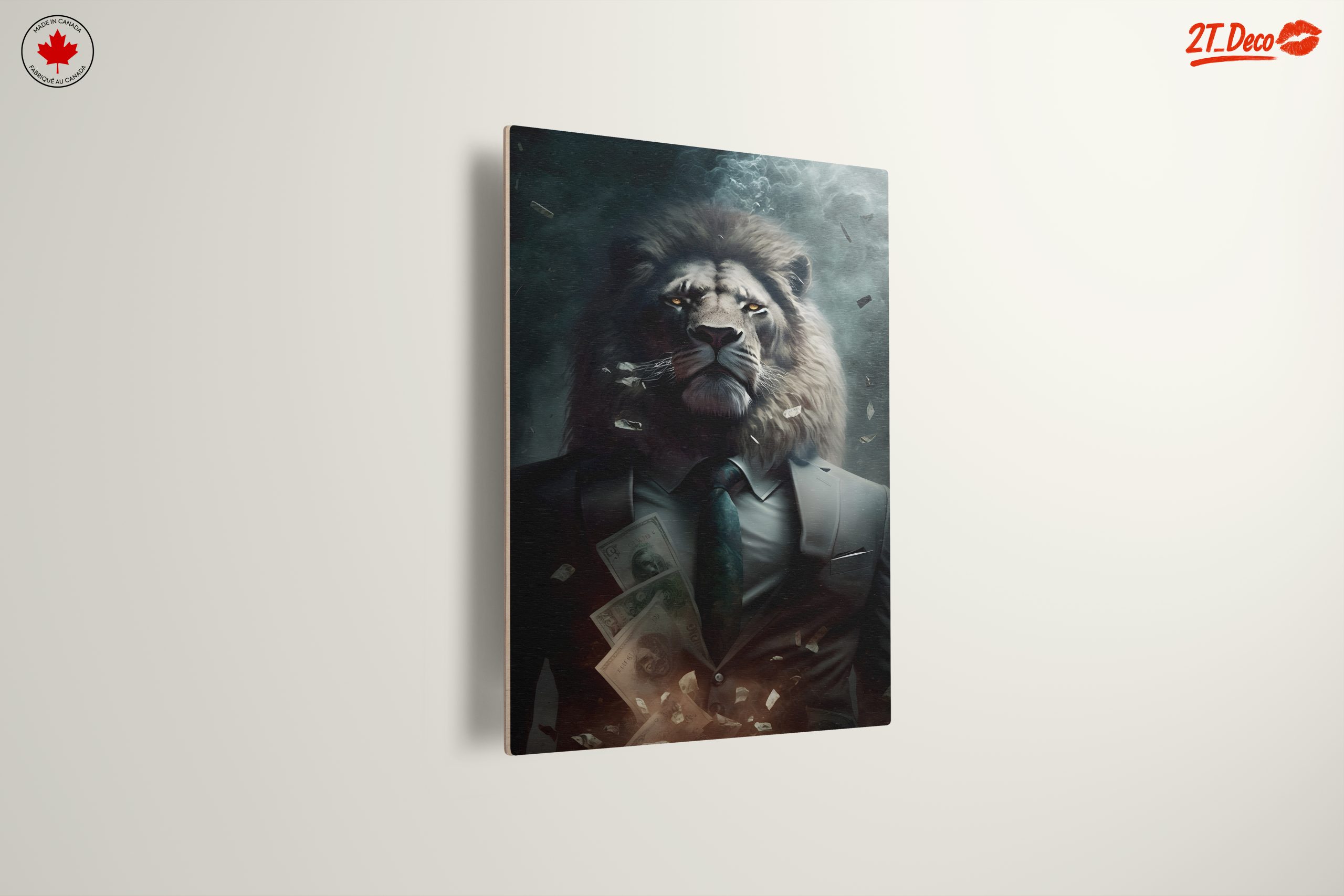 Majestic Lion in a Suit with Money - Image 13