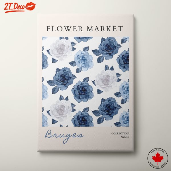 Blue and White Floral Design Inspired by Bruges