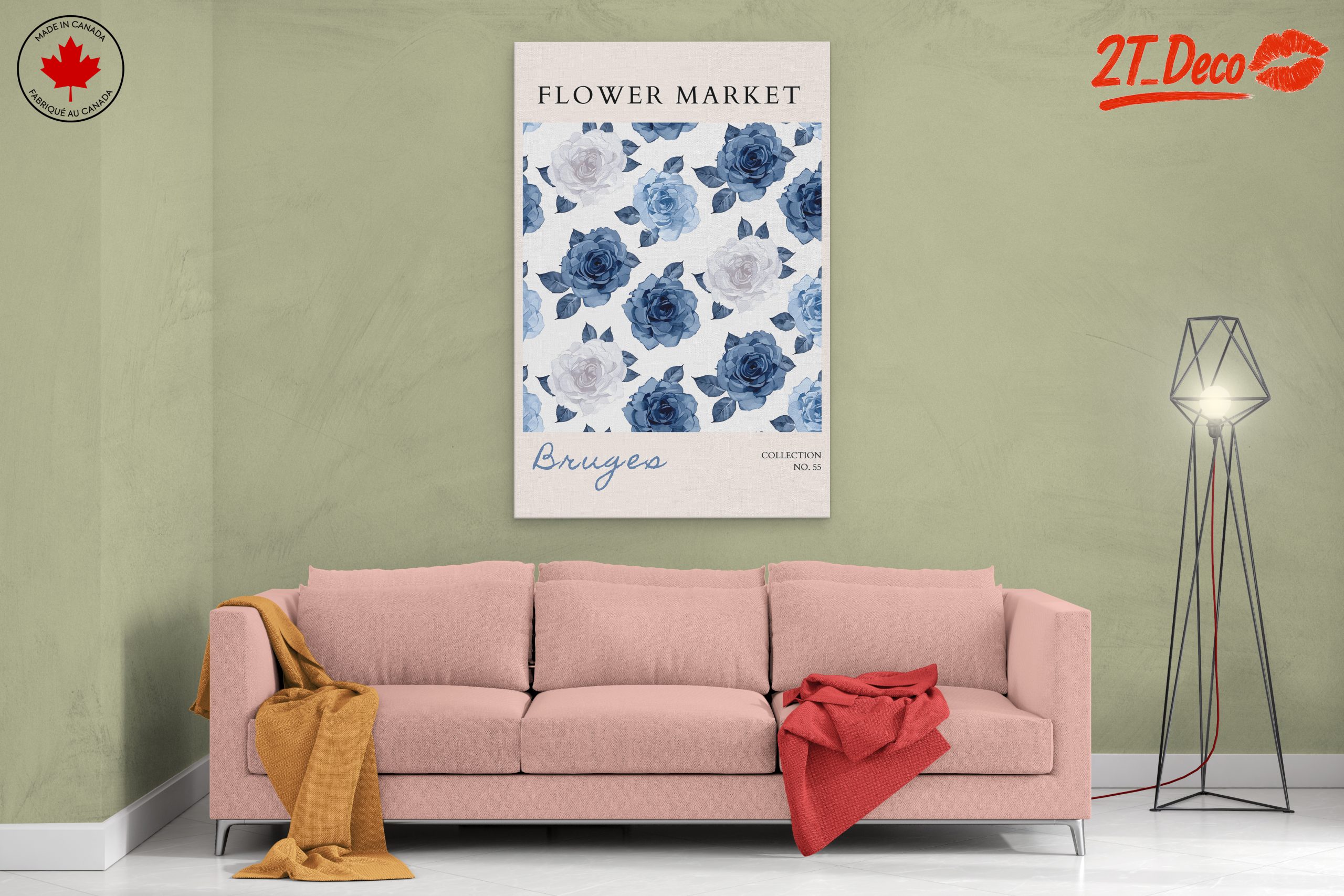 Blue and White Floral Design Inspired by Bruges - Image 2