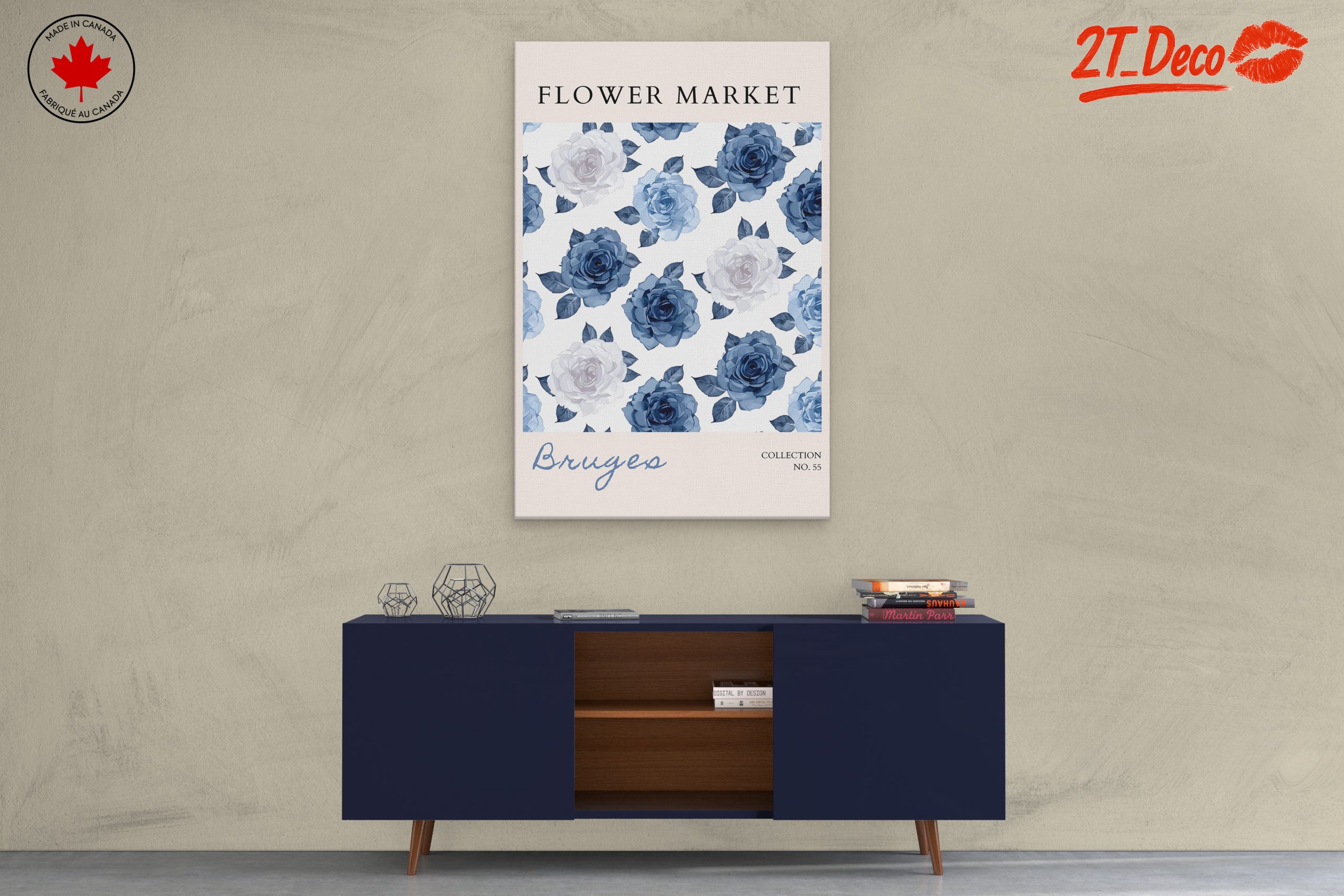 Blue and White Floral Design Inspired by Bruges - Image 3