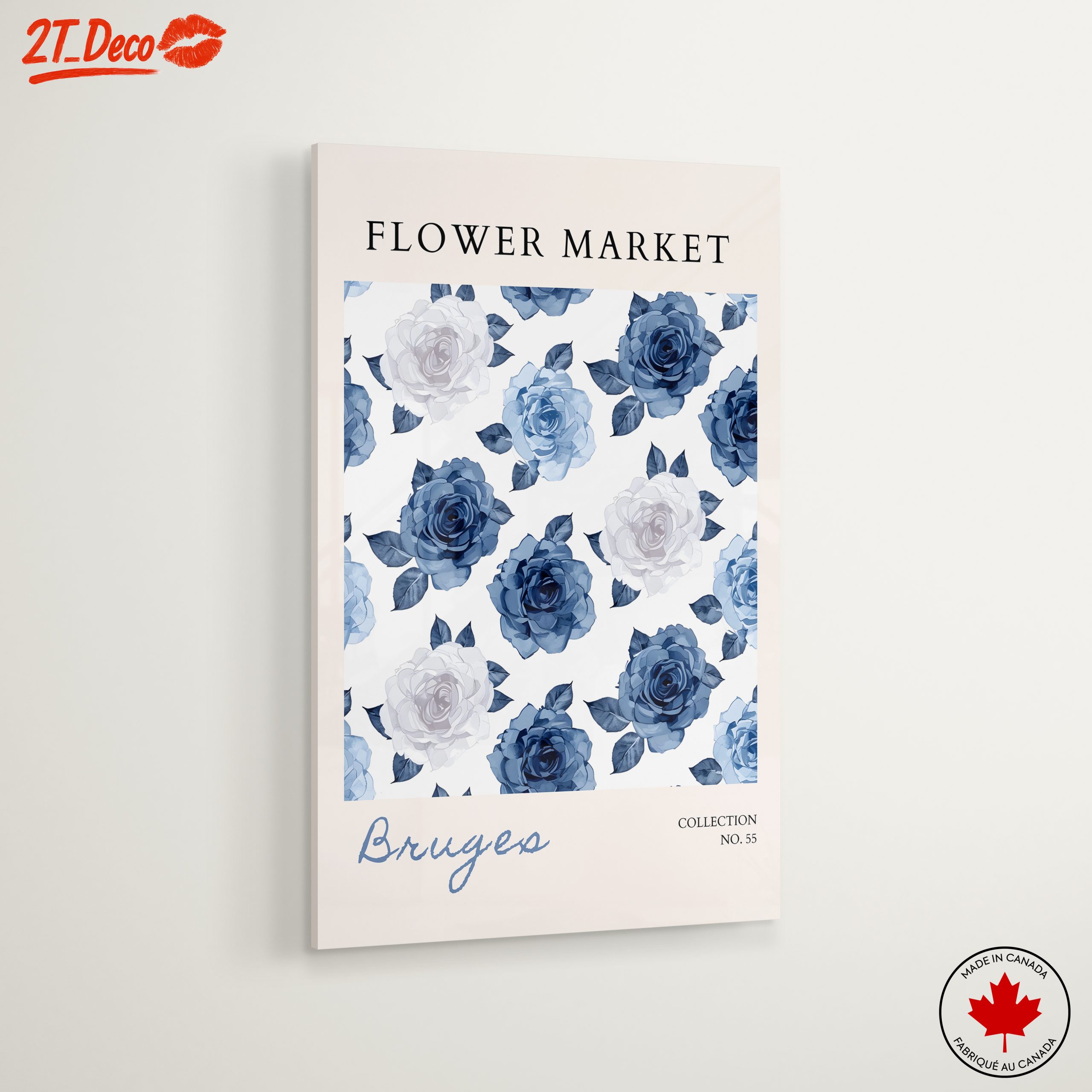 Blue and White Floral Design Inspired by Bruges - Image 6