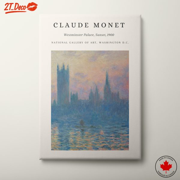 Claude Monet Westminster Palace Sunset Artwork