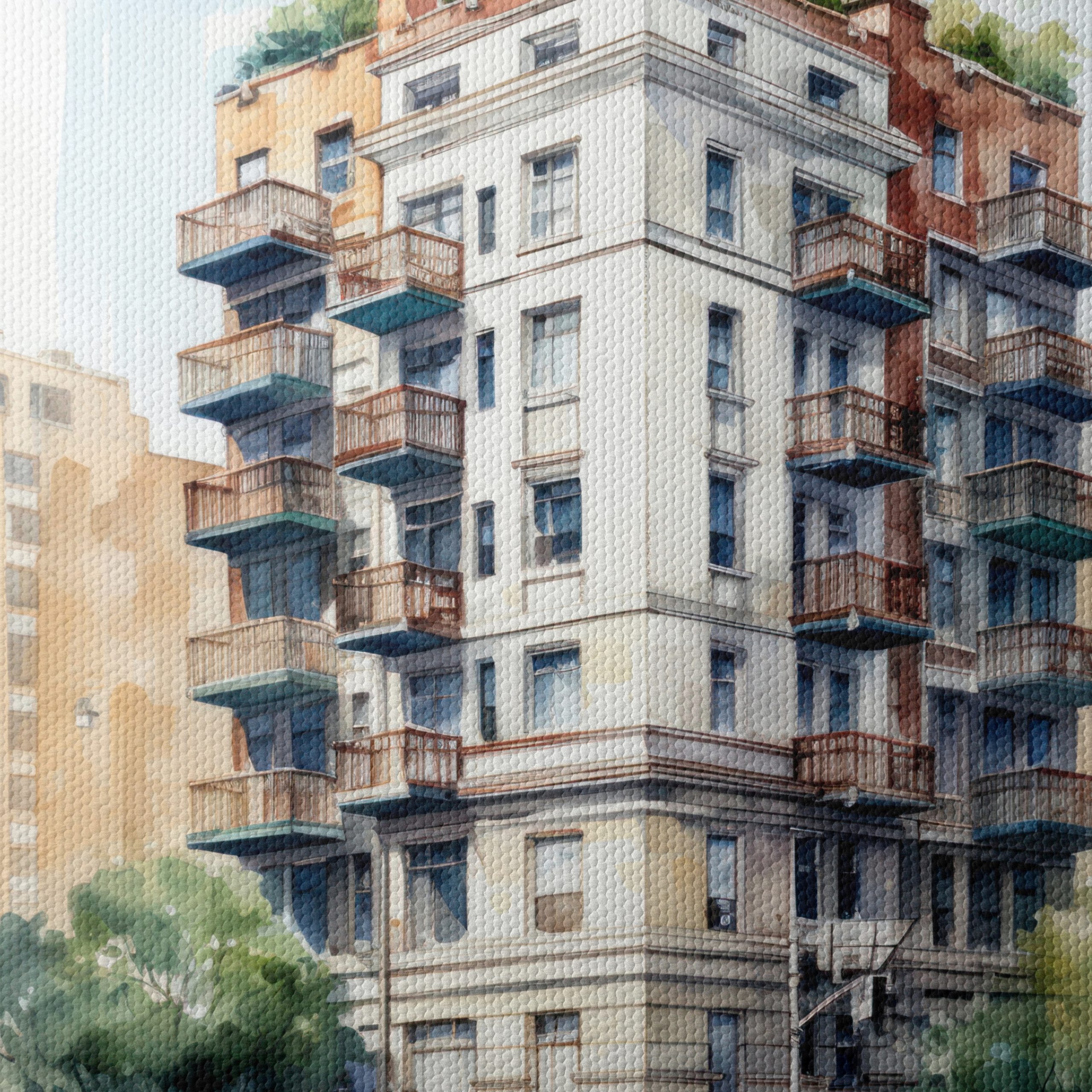 Contemporary Urban Building Artwork - Image 4