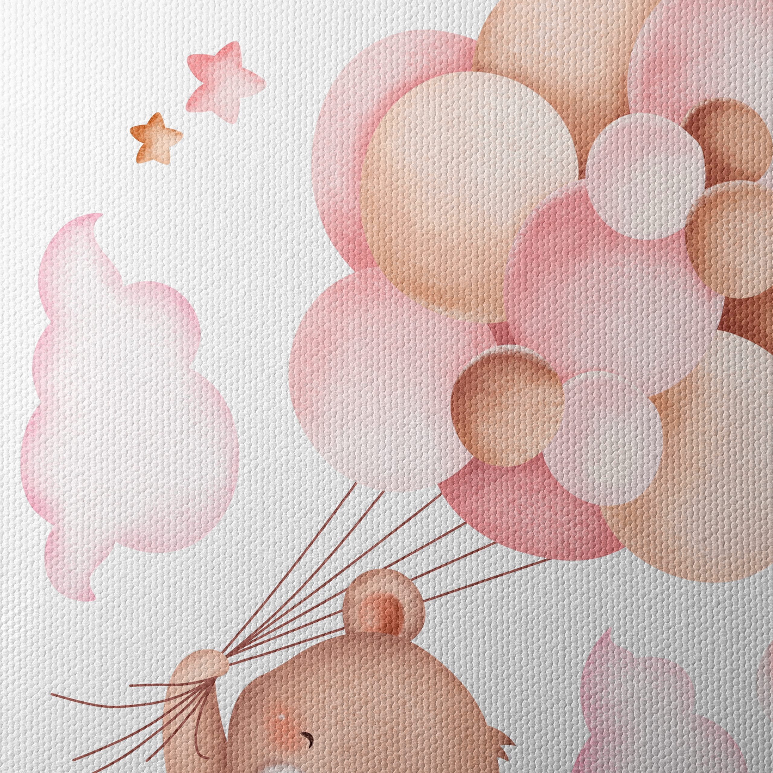 Adorable Bear with Balloons Art - Image 4