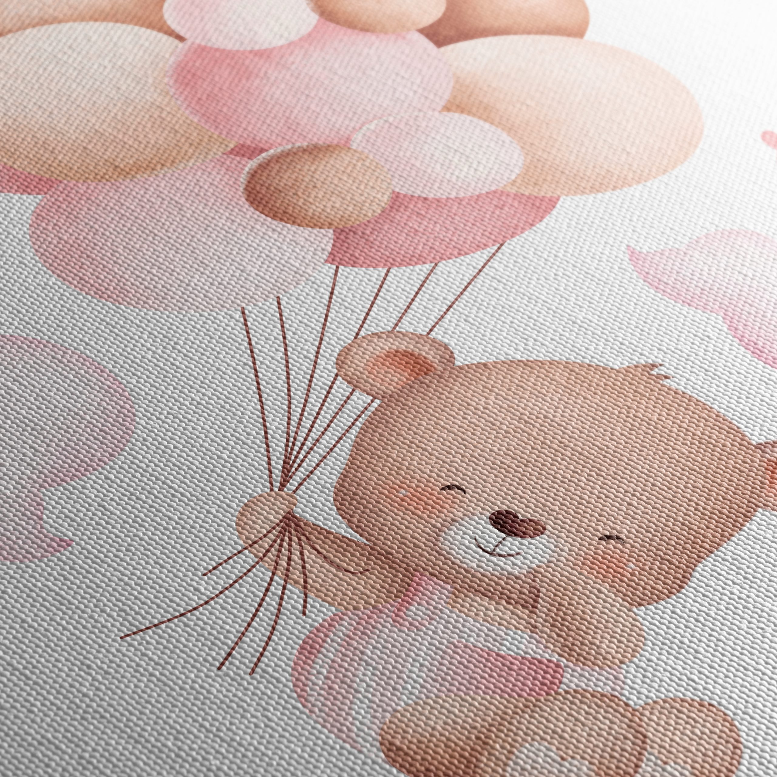 Adorable Bear with Balloons Art - Image 5
