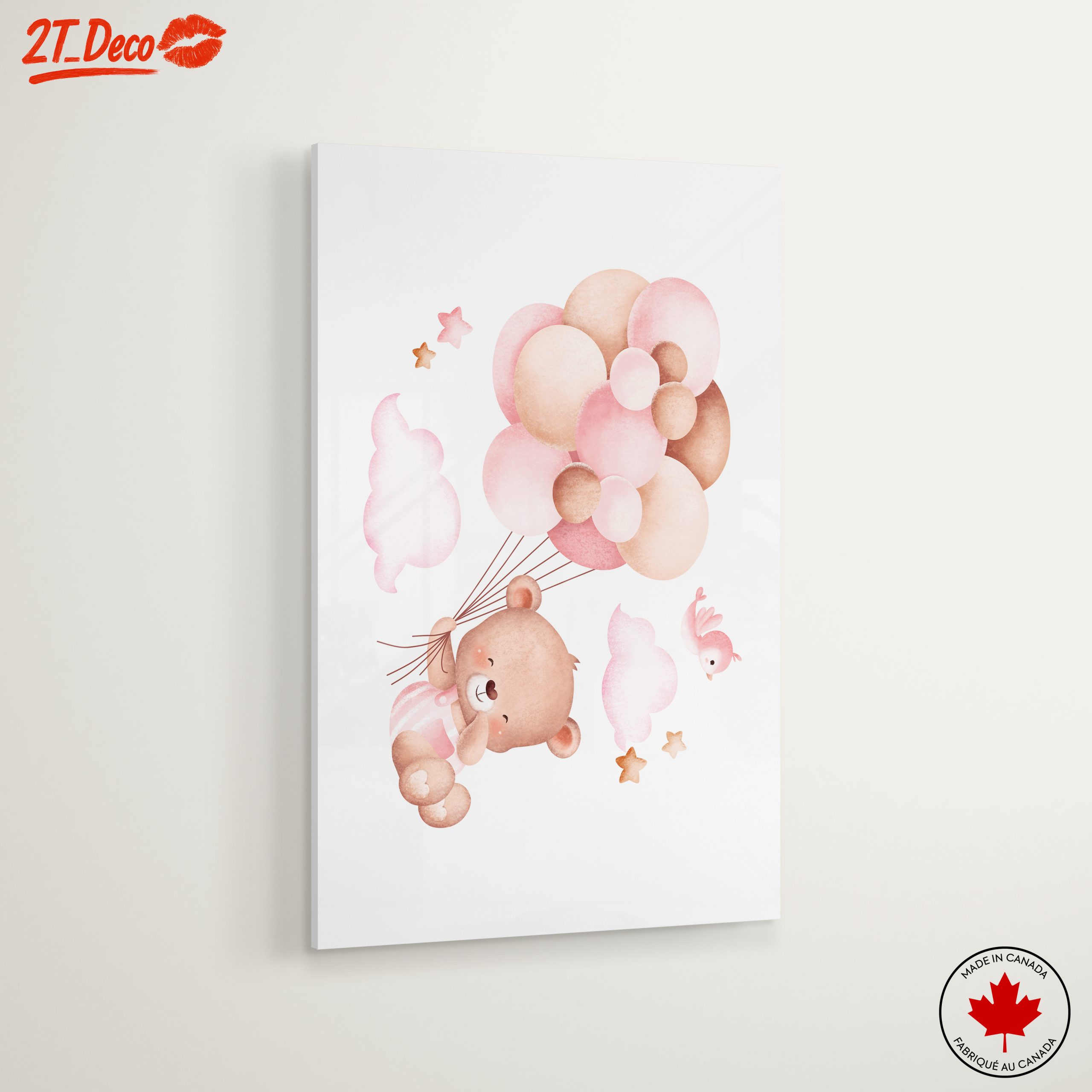 Adorable Bear with Balloons Art - Image 6